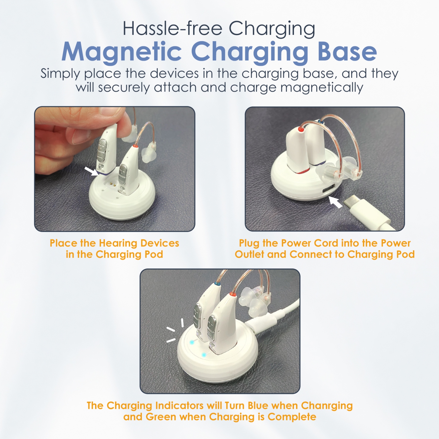 Rechargeable BTE Hearing Amplifiers for Seniors – Digital Binaural PSAP, Long-Lasting Battery, Comfortable All-Day Design, Noise Cancelling.