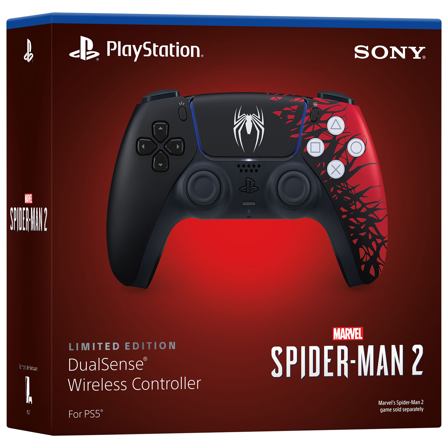 PlayStation 5 DualSense Wireless Controller - Marvel’s Spider-Man 2 Limited  Edition - Black/Red