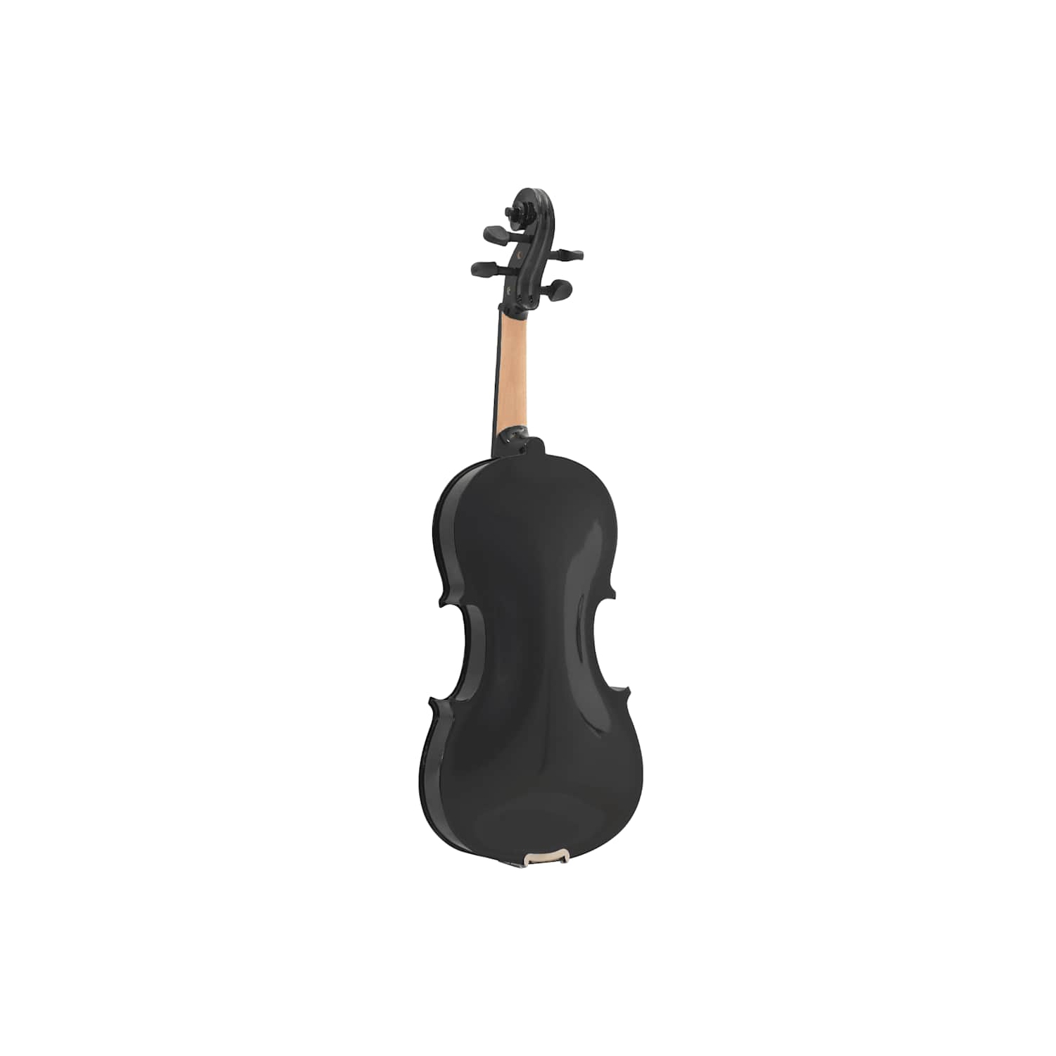 vidaXL Violin Full Set with Bow and Chin Rest Black 4/4