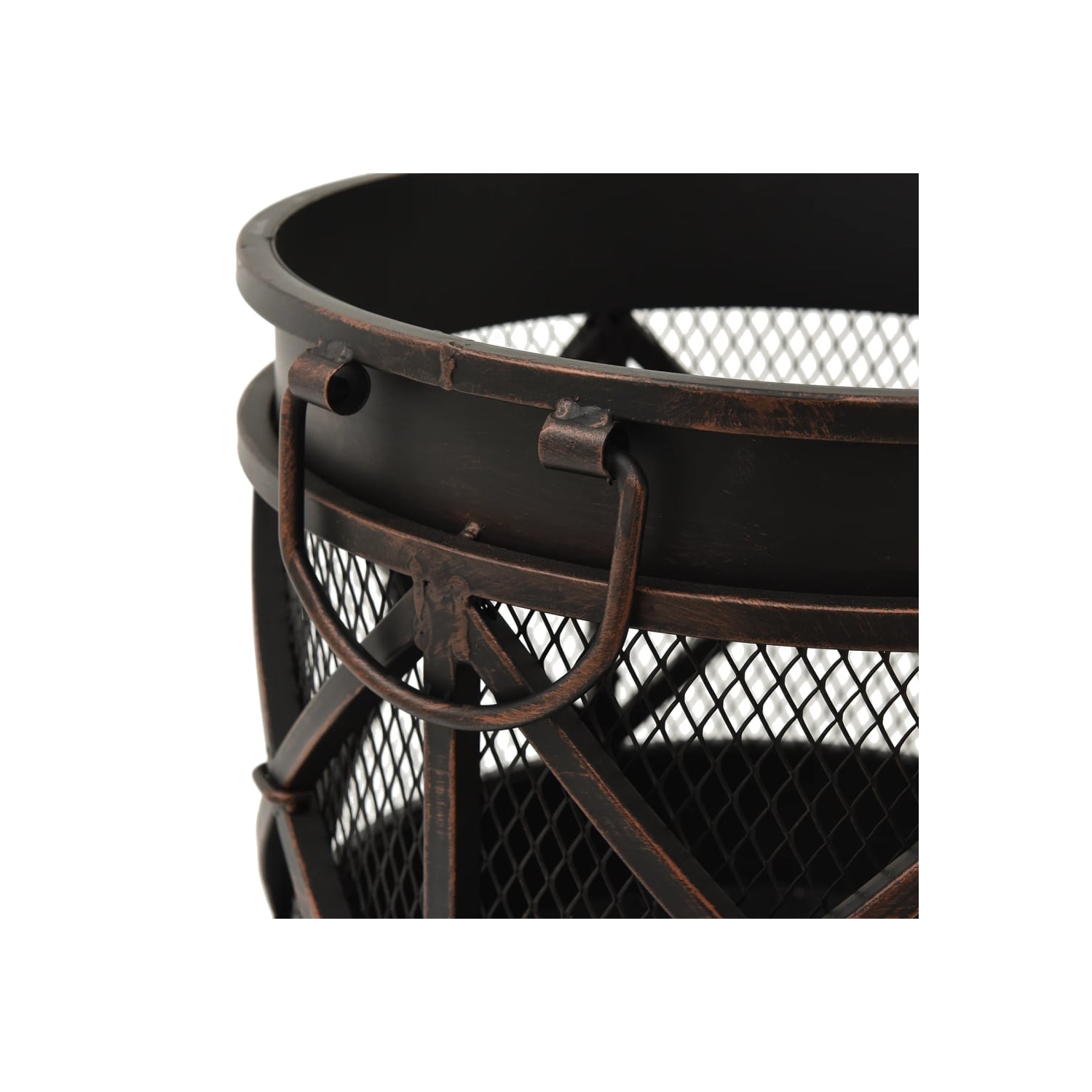 vidaXL Rustic Fire Pit with Poker Φ42x54 cm Steel