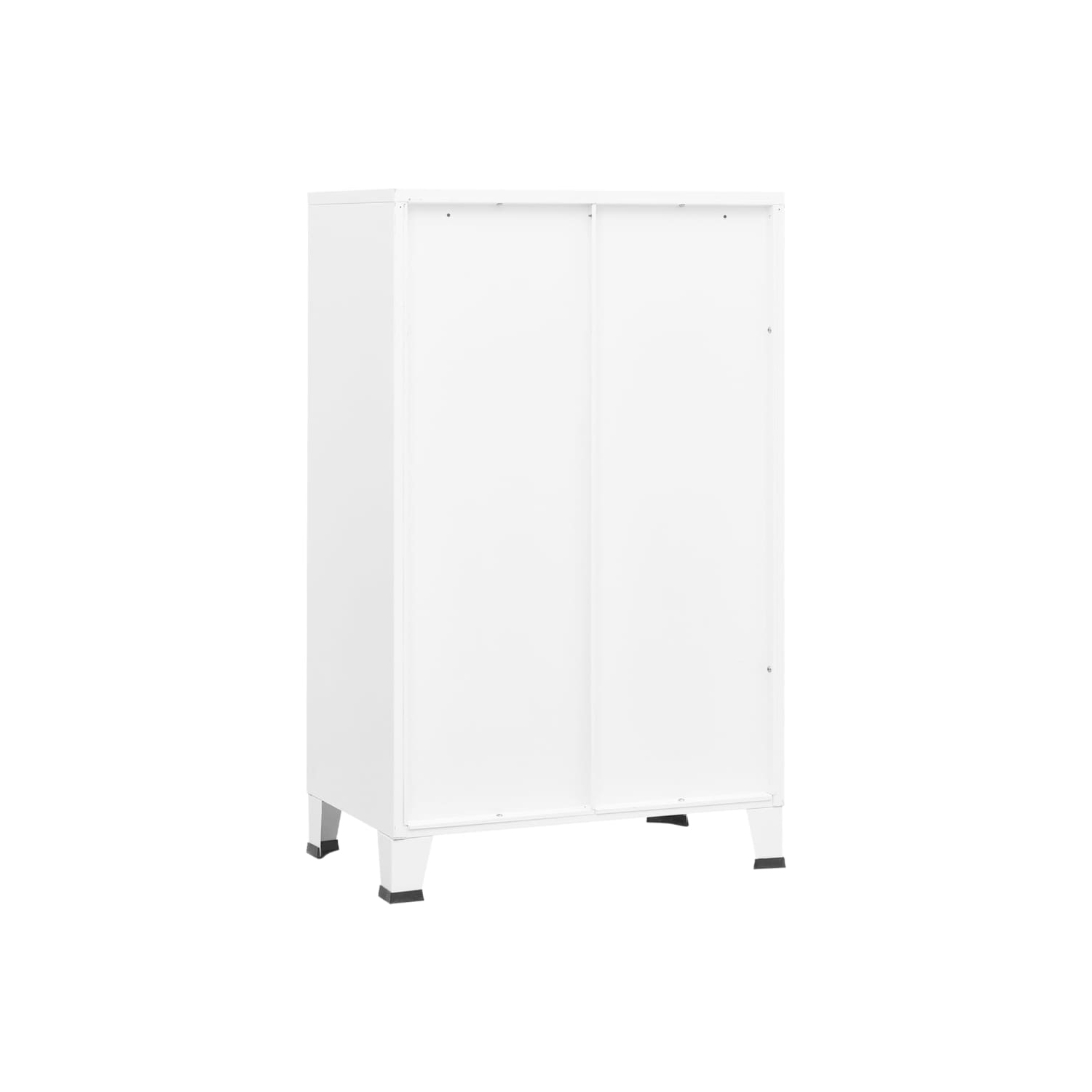 vidaXL Industrial Storage Chest White Metal