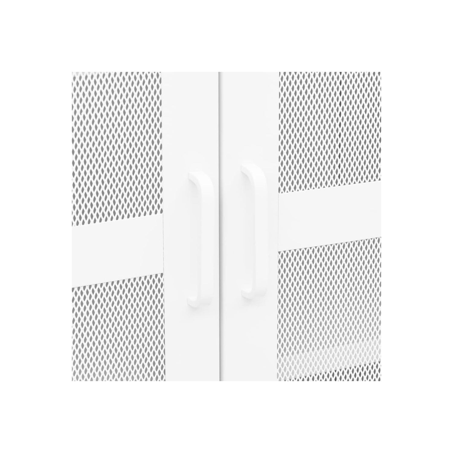 vidaXL Industrial Storage Chest White Metal