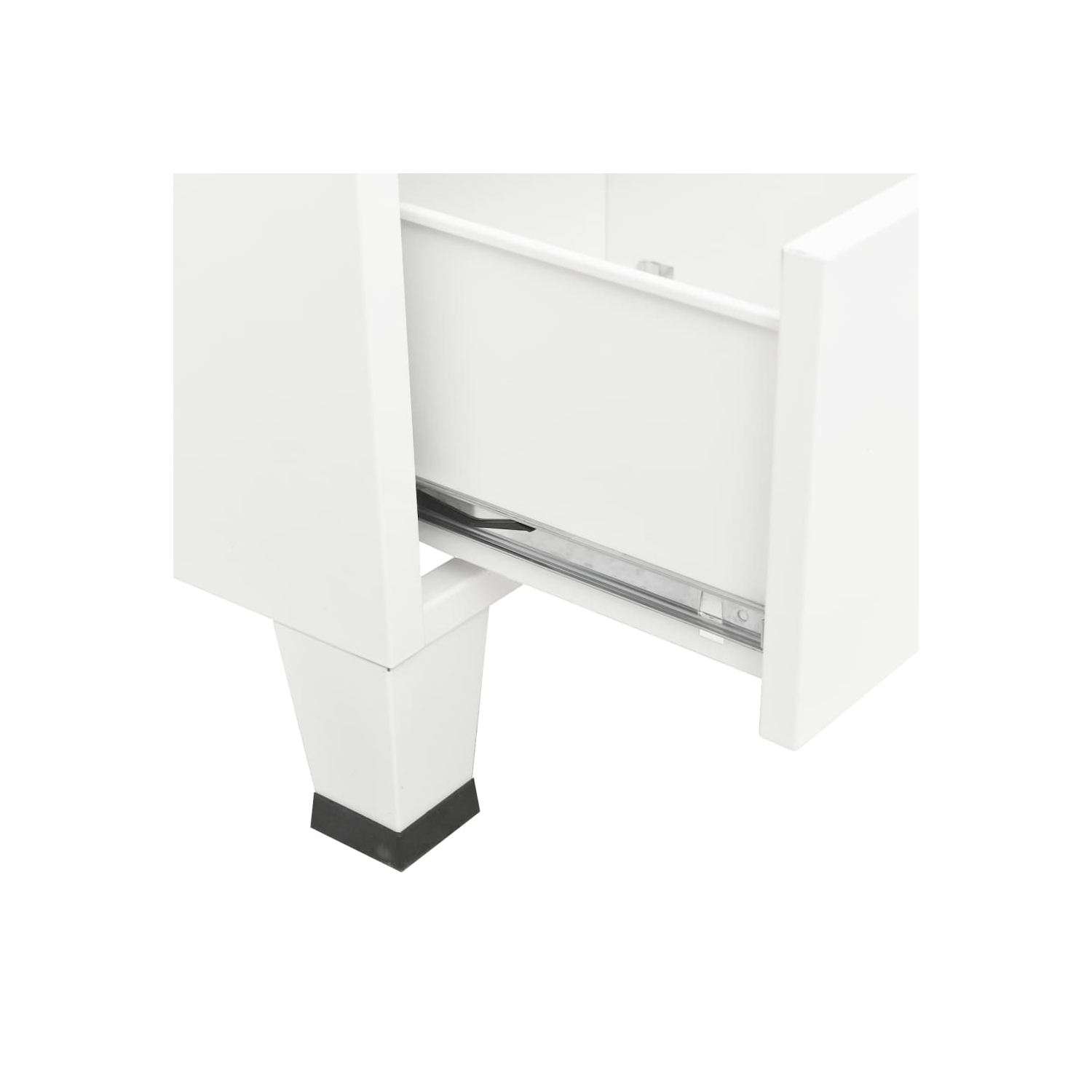 vidaXL Industrial Storage Chest White Metal