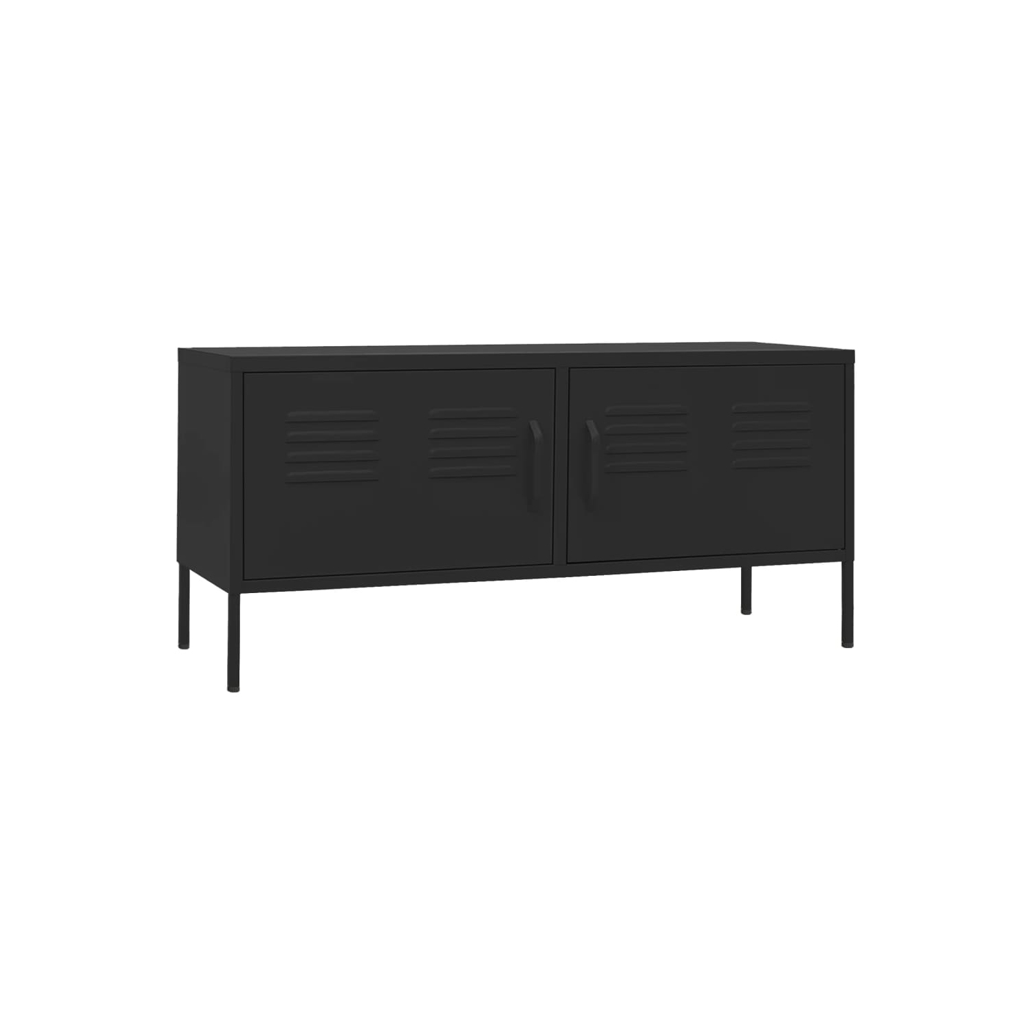 vidaXL TV Cabinet Black 105x35x50 cm Steel