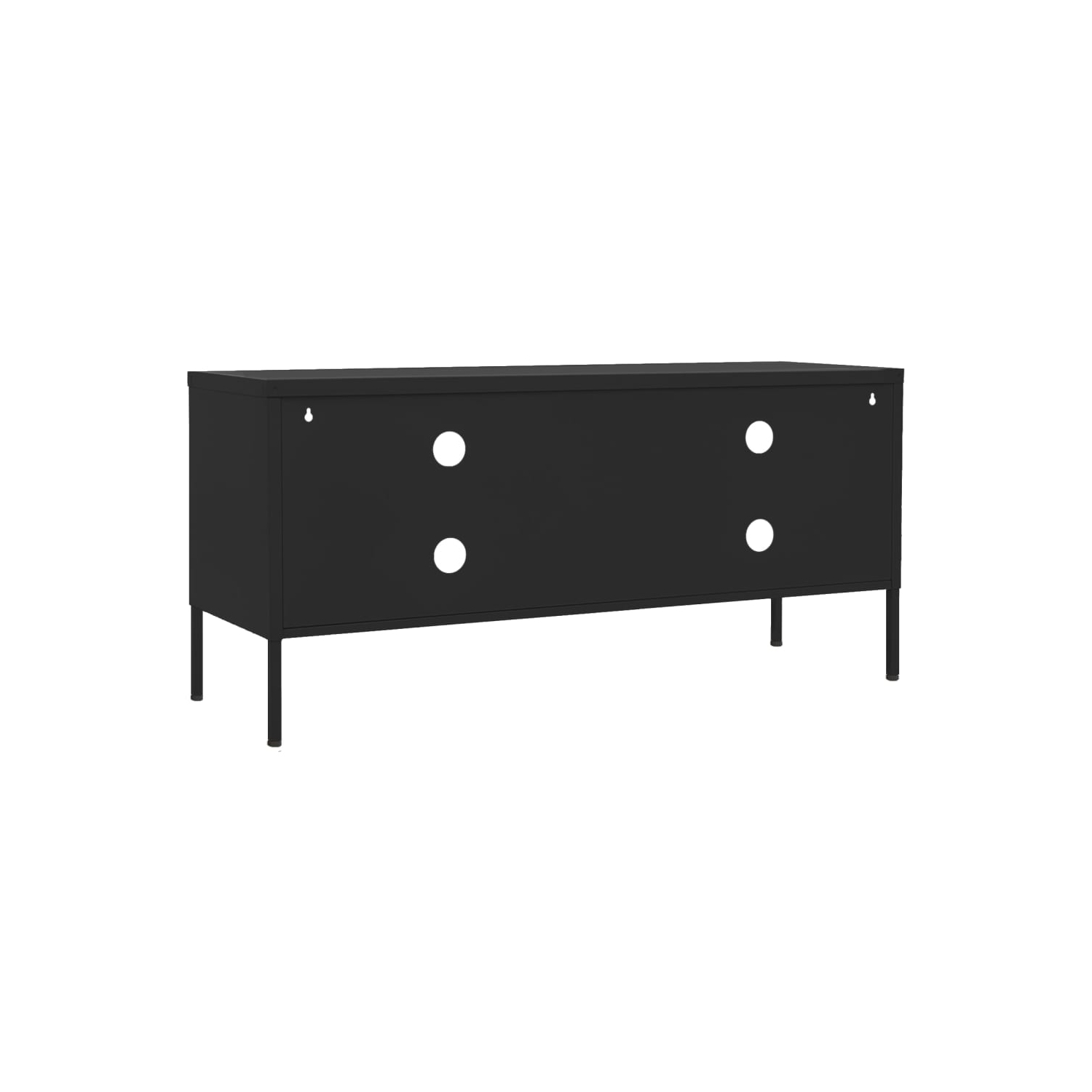 vidaXL TV Cabinet Black 105x35x50 cm Steel