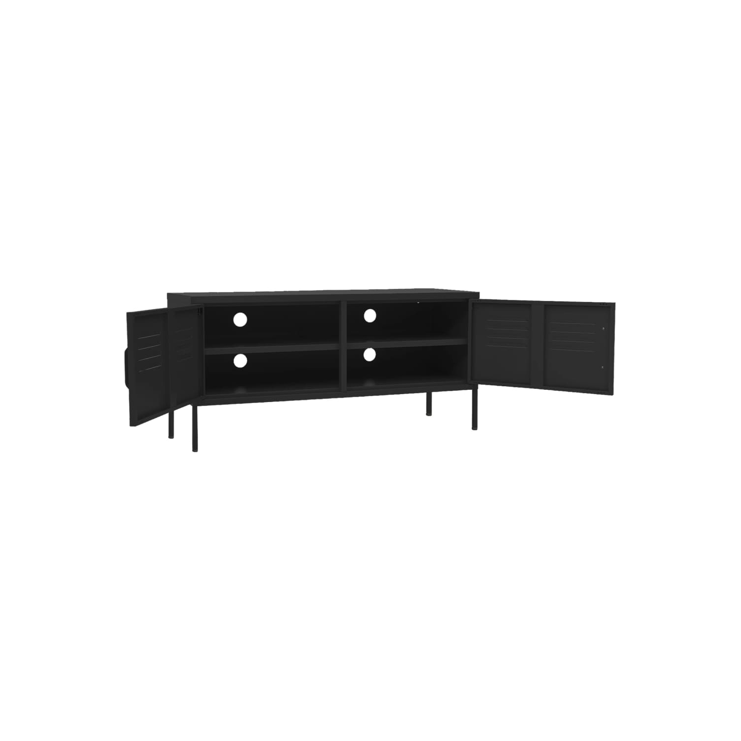 vidaXL TV Cabinet Black 105x35x50 cm Steel