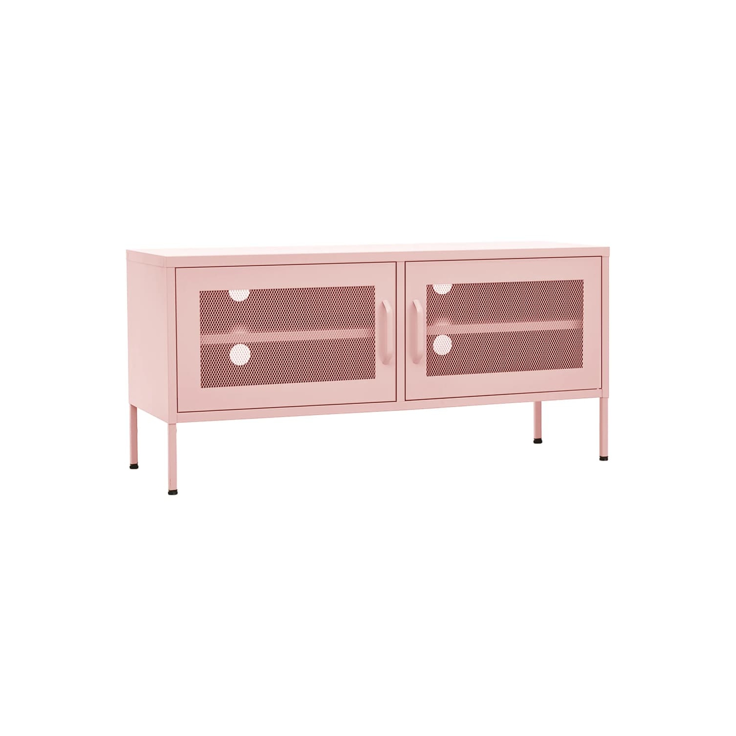 vidaXL TV Cabinet Pink 105x35x50 cm Steel