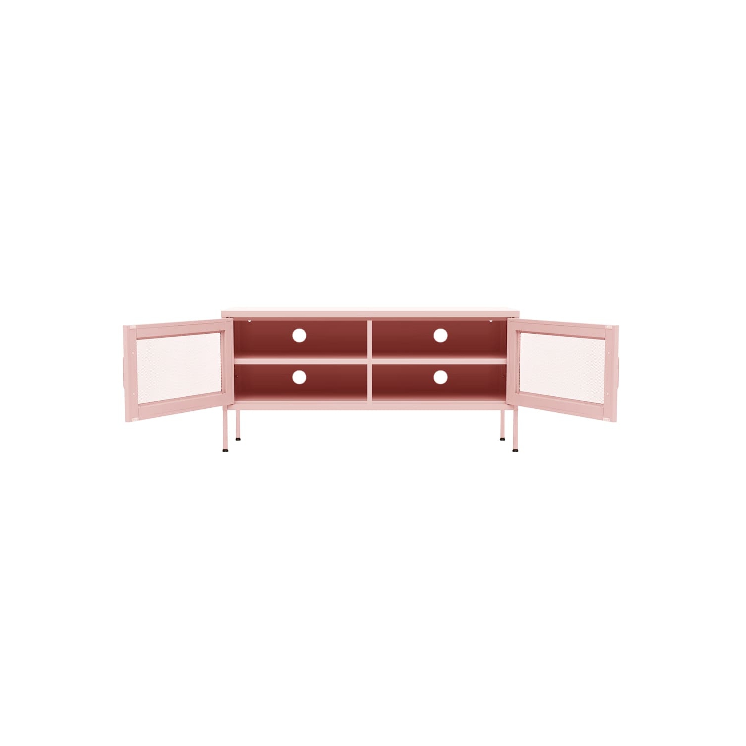 vidaXL TV Cabinet Pink 105x35x50 cm Steel