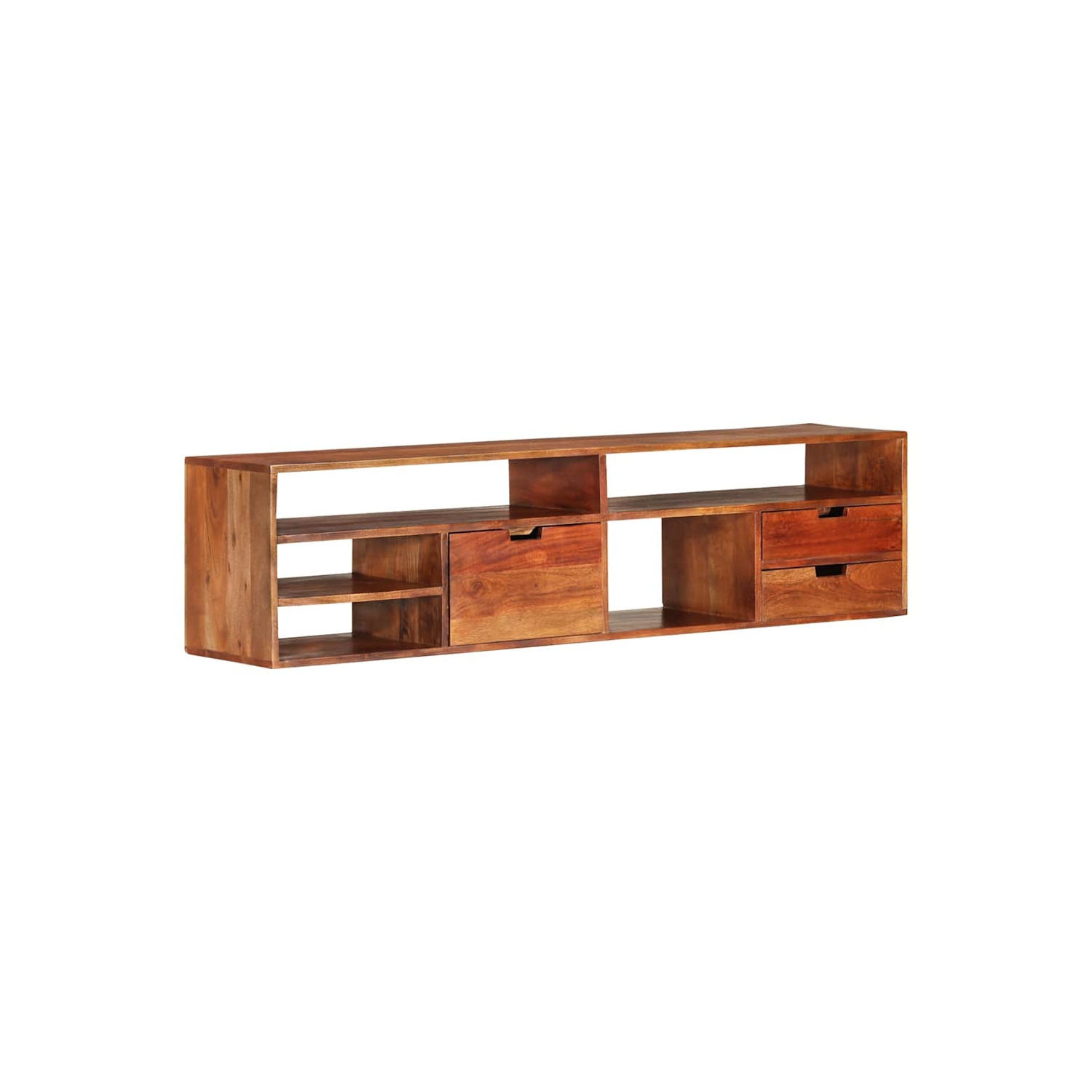 vidaXL TV Cabinet 140x30x35 cm Solid Acacia Wood