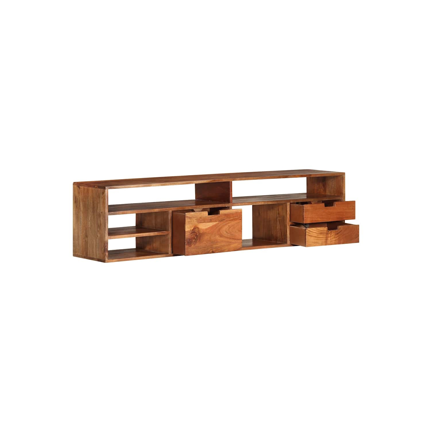 vidaXL TV Cabinet 140x30x35 cm Solid Acacia Wood