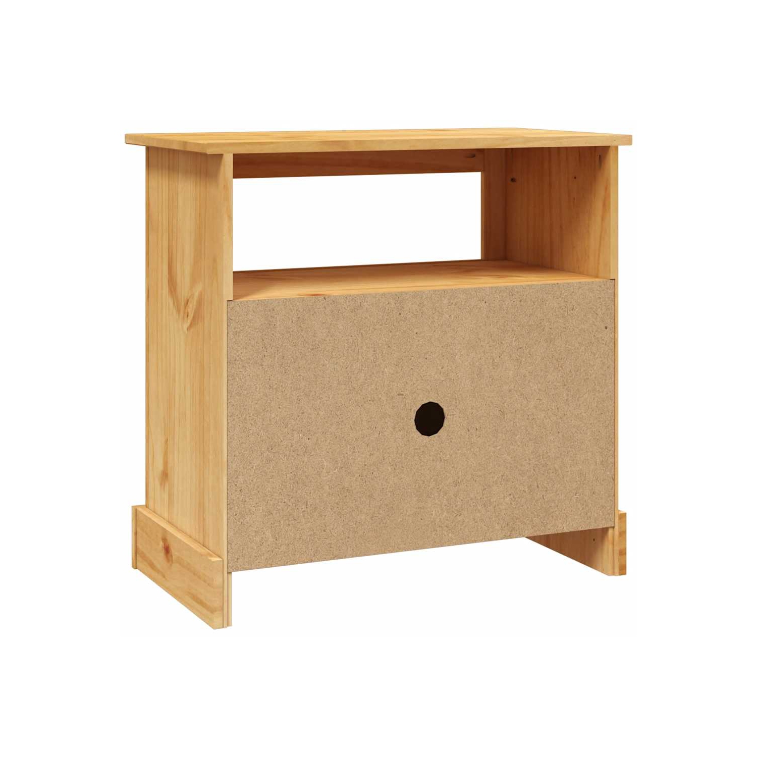 vidaXL TV Stand/ TV Table with Ample Storage, Mexican Pine Corona Range, 31.5x16.9x30.7 Inches Brown