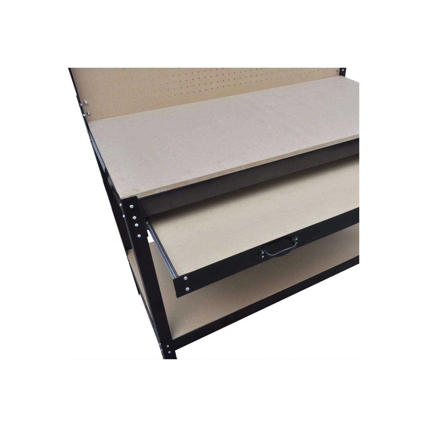 Workbench with Pegboard and Drawer