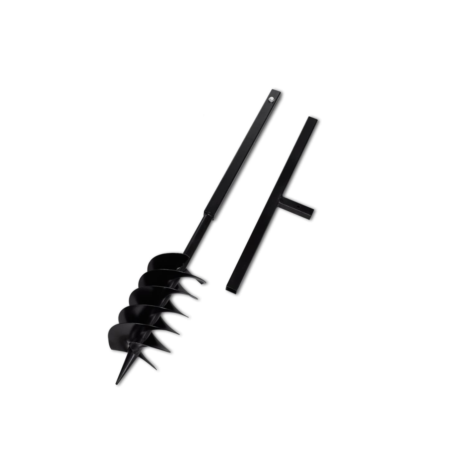 vidaXL Extendable Ground Drill with Handle, Three Spiral Auger Bit, Robust Steel Ø5.91"