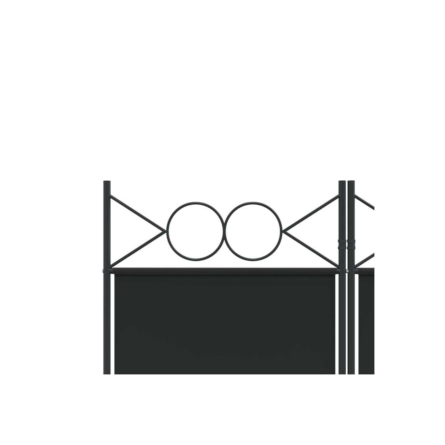 vidaXL 4-Panel Room Divider Black 160x220 cm Fabric