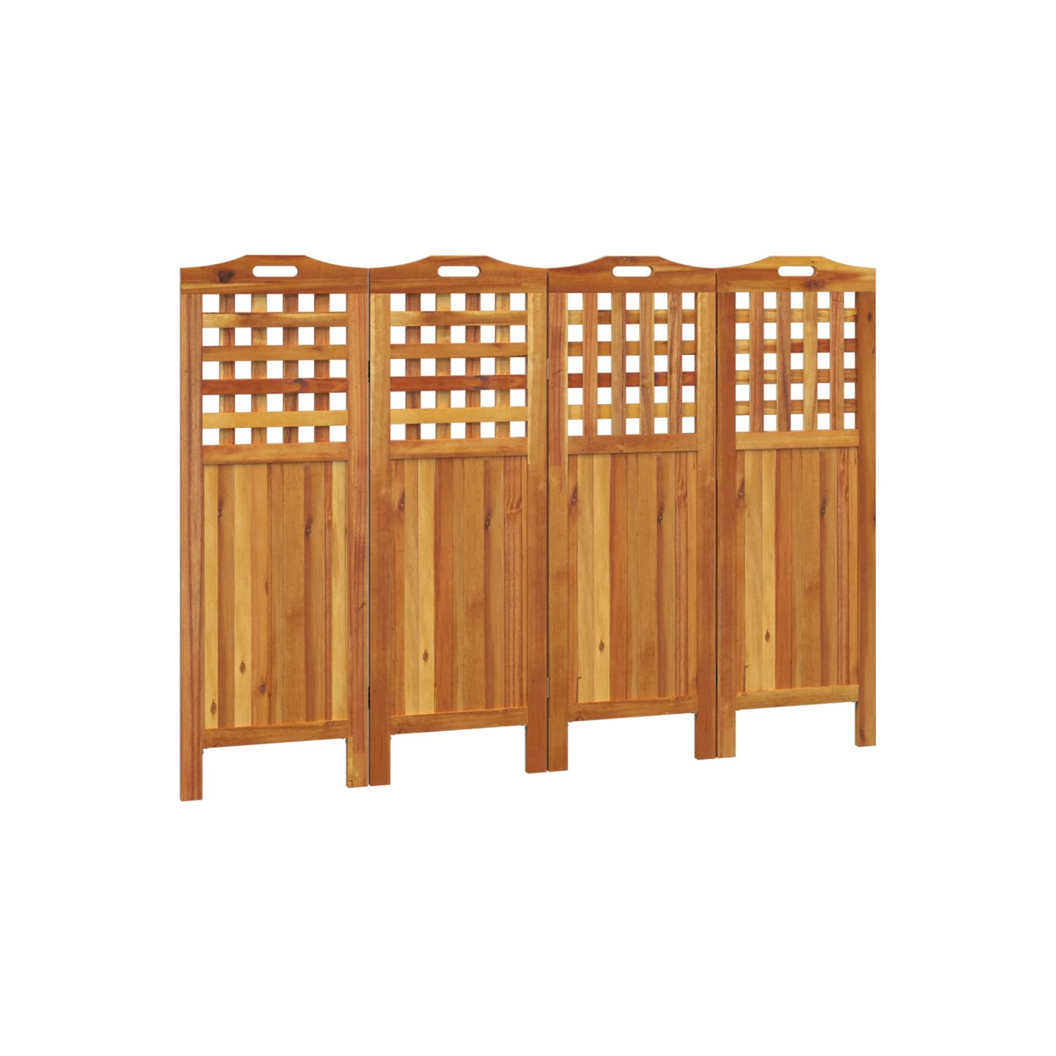 VidaXL – séparateur de pièce à 4 panneaux en bois d’acacia massif de 16 x 2 x 115&nbsp;cm