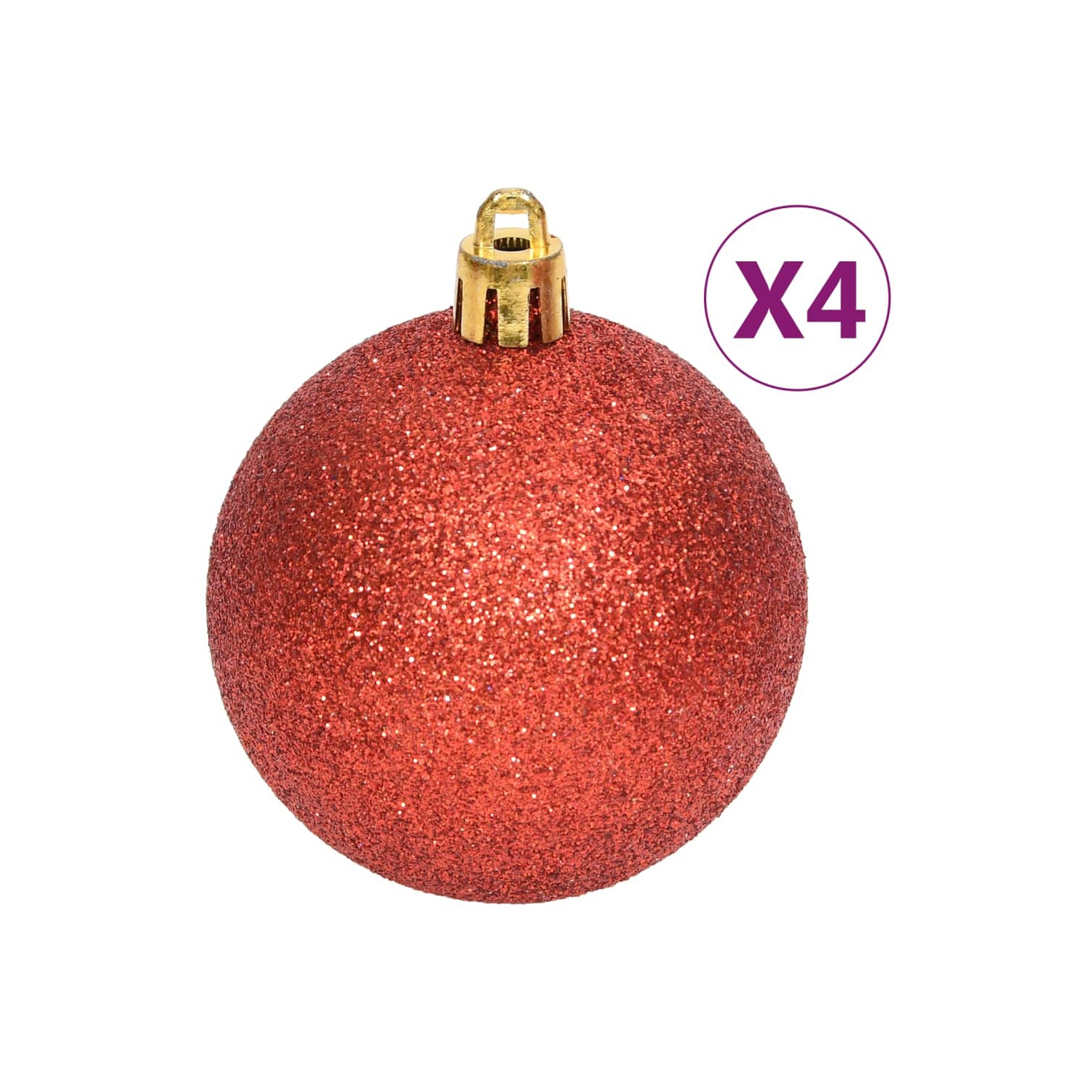 vidaXL 108 Piece Christmas Bauble Set Red and White