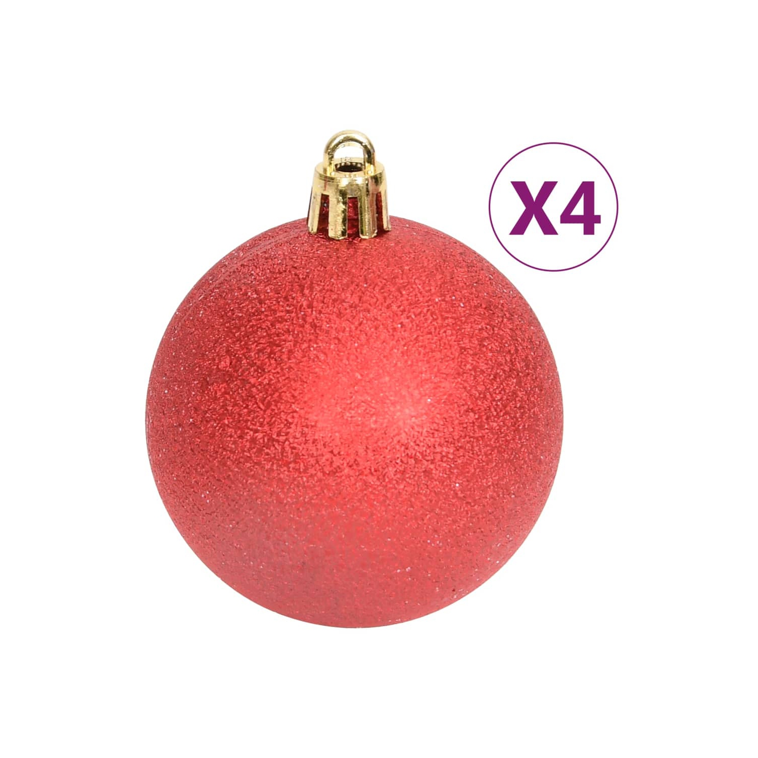 vidaXL 108 Piece Christmas Bauble Set Red and White