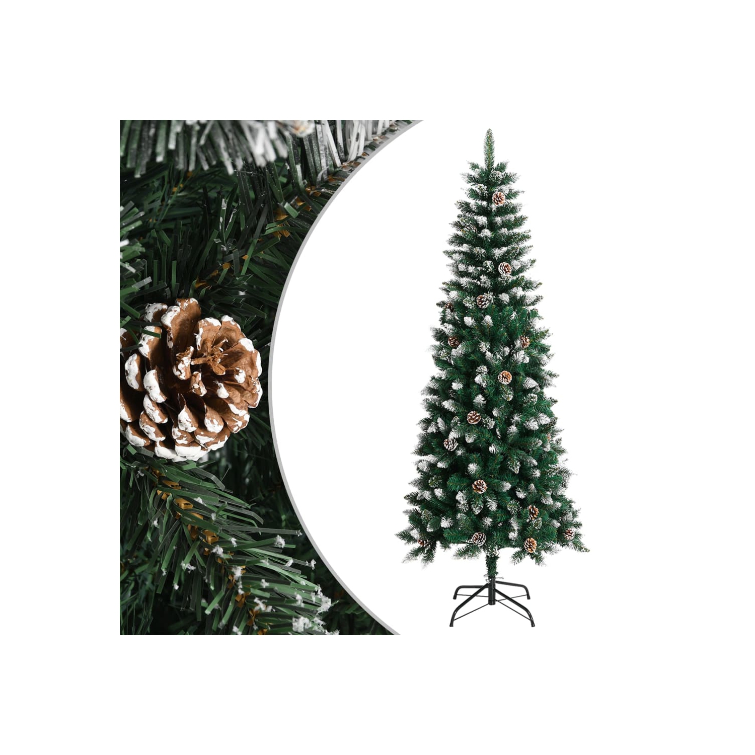 vidaXL Artificial Christmas Tree with Stand Green 210 cm PVC