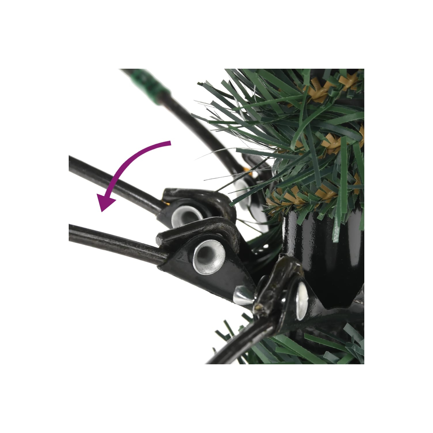 vidaXL Artificial Christmas Tree with Stand Green 210 cm PVC