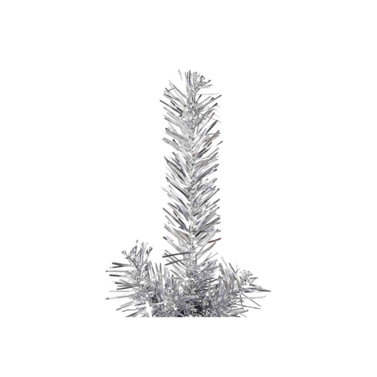 vidaXL Slim Artificial Half Christmas Tree with Stand Silver 180 cm
