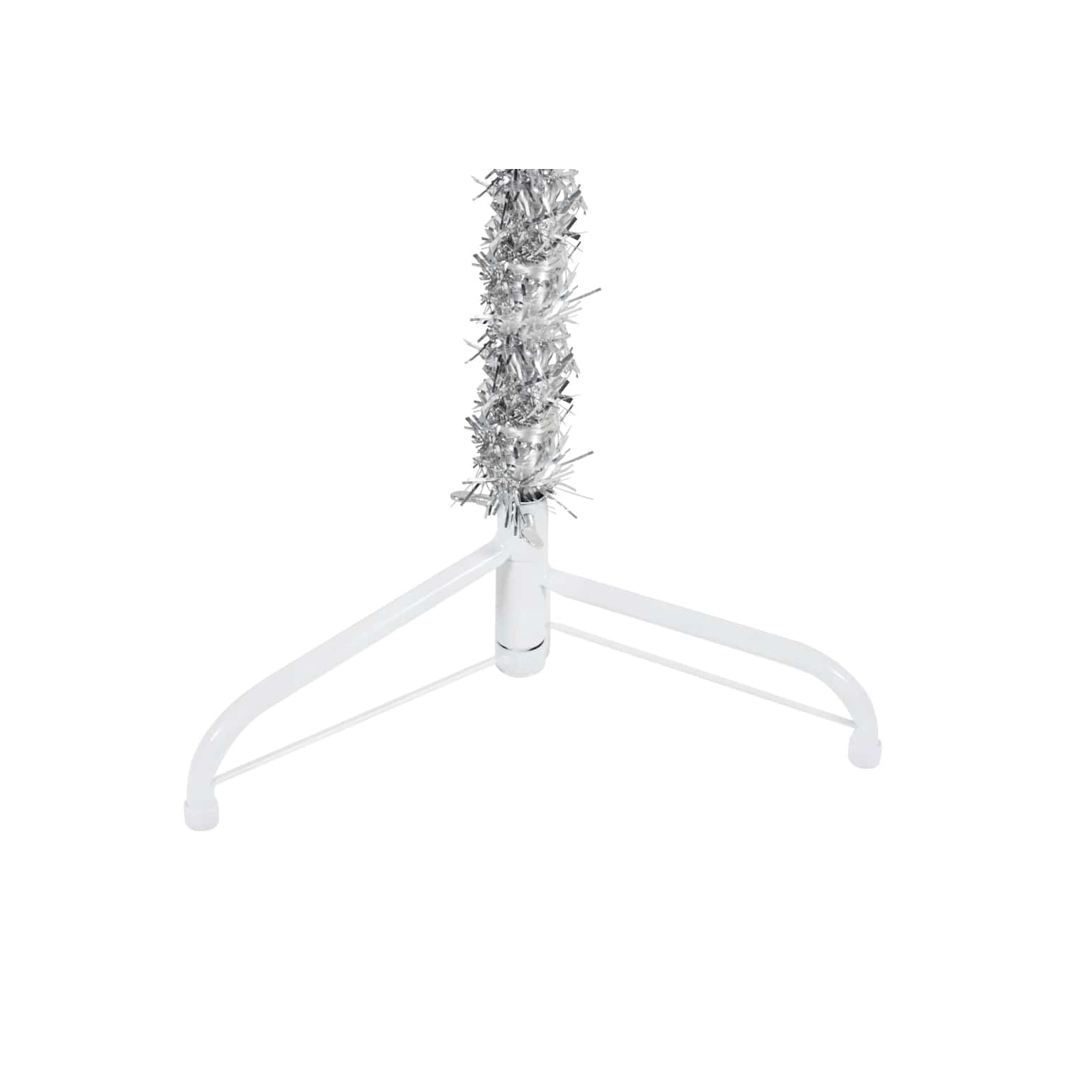 vidaXL Slim Artificial Half Christmas Tree with Stand Silver 180 cm