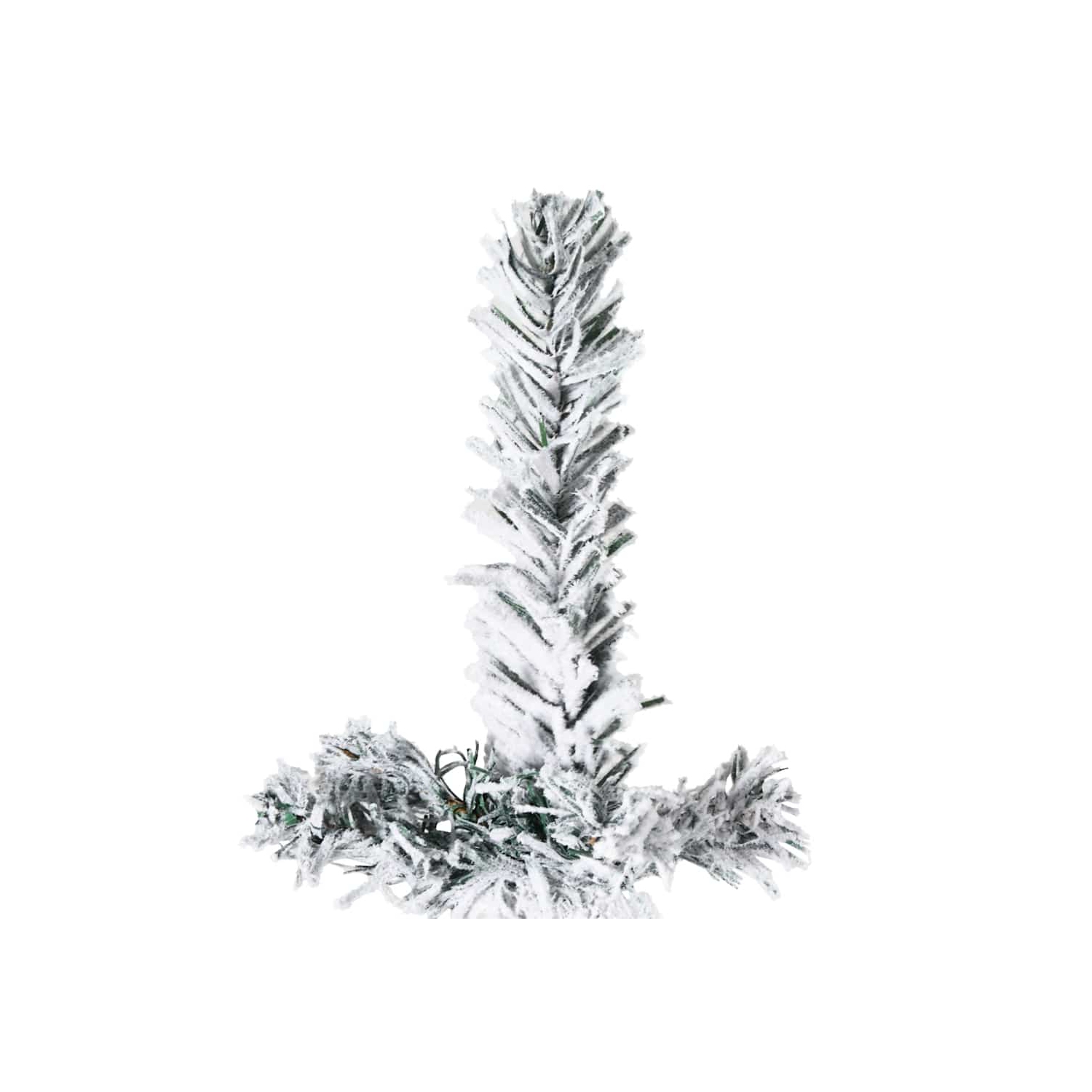 vidaXL Slim Artificial Half Christmas Tree with Flocked Snow 180 cm