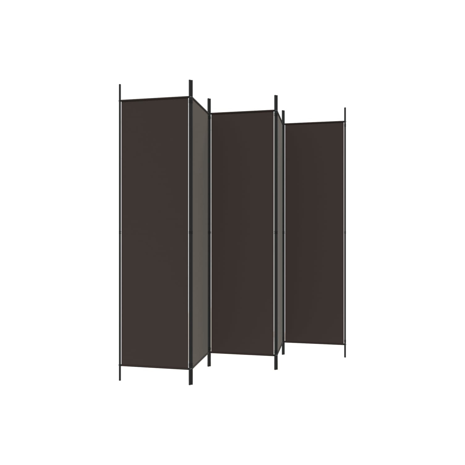 vidaXL 6-Panel Room Divider Brown 300x200 cm Fabric