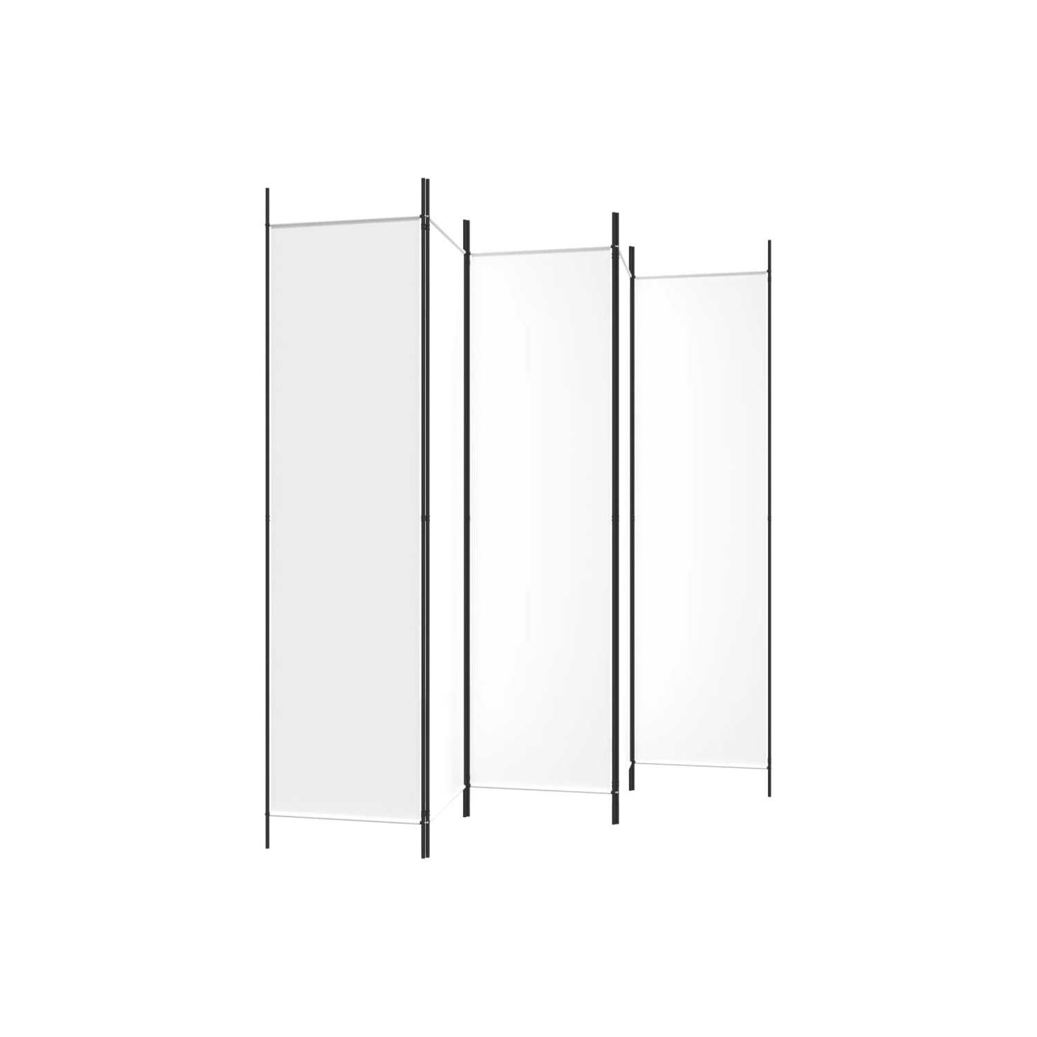 Séparateur de pièce à 5 panneaux en tissu blanc 250 x 200&nbsp;cm de vidaXL