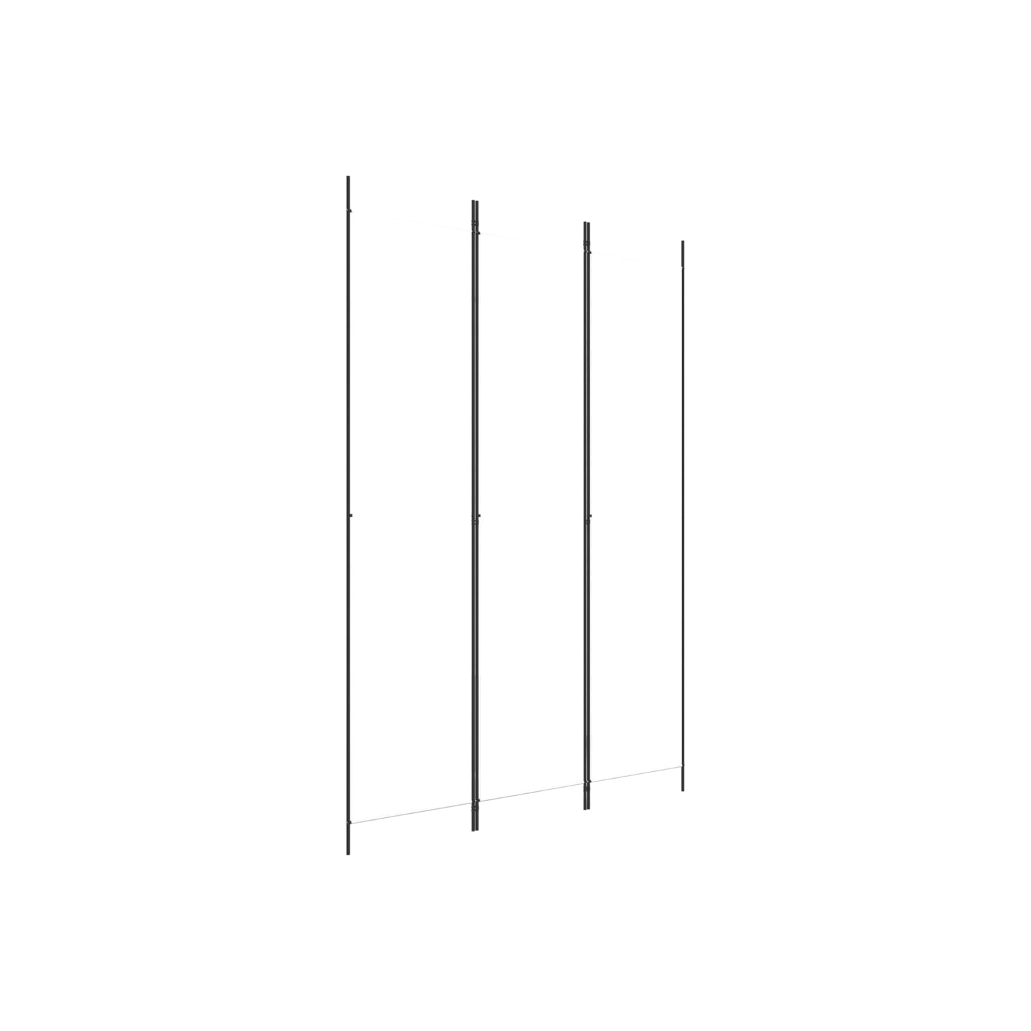 vidaXL 3-Panel Room Divider White 150x220 cm Fabric