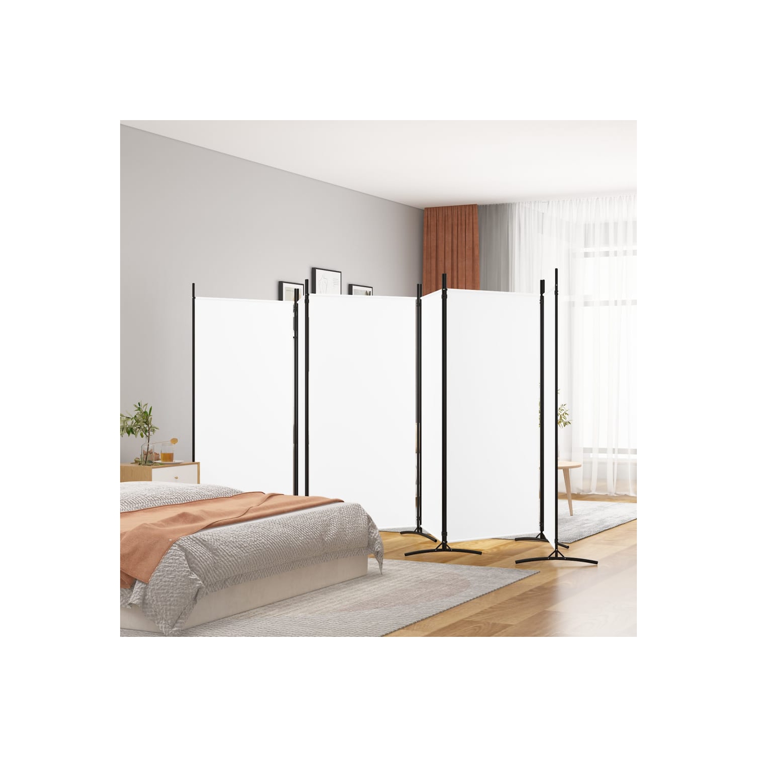 VidaXL – séparateur de pièce à 6 panneaux, blanc, 520 x 20 x 180&nbsp;cm