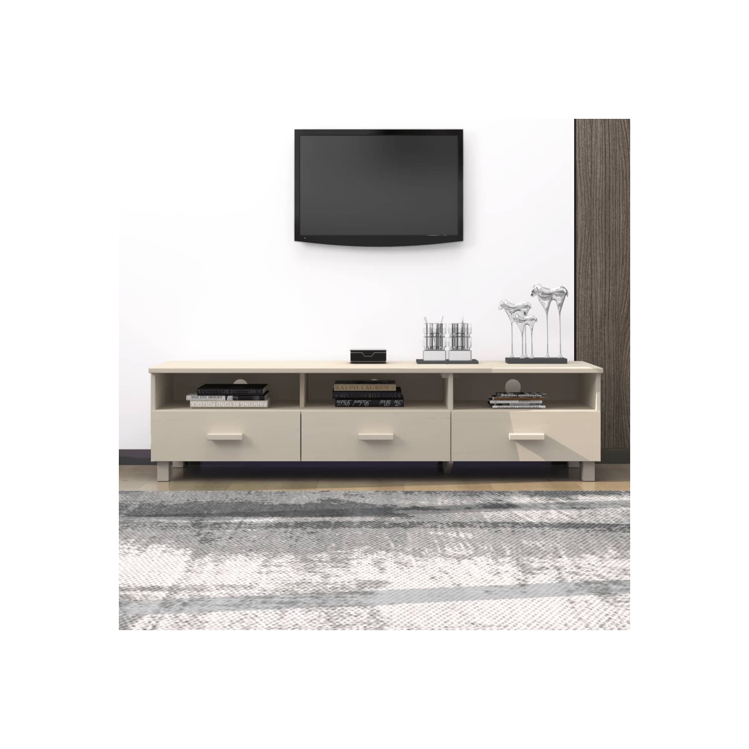 Meuble pour téléviseur MABAR de vidaXL - Brun miel 158 x 40 x 40 cm - Pin massif