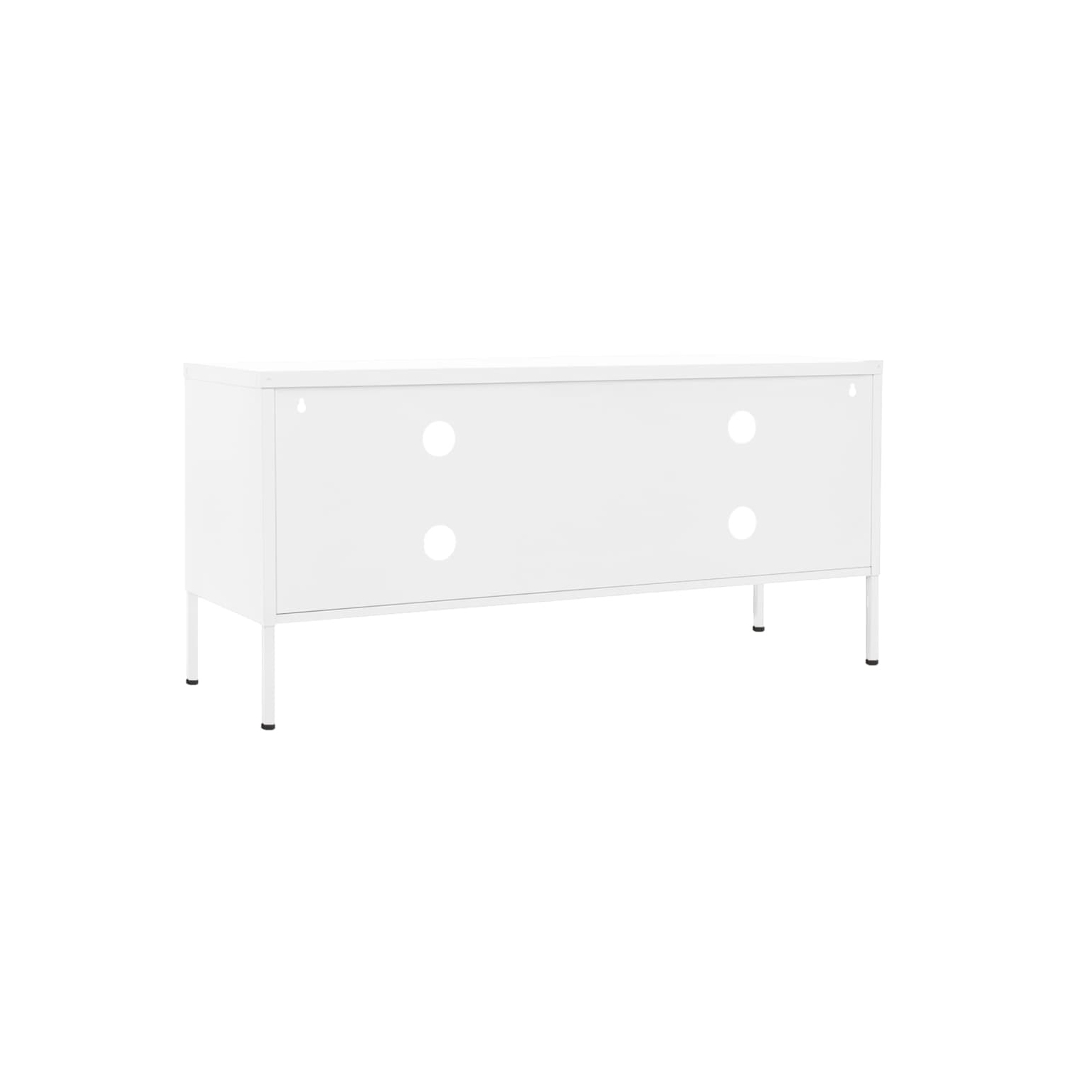 vidaXL TV Cabinet White 105x35x50 cm Steel