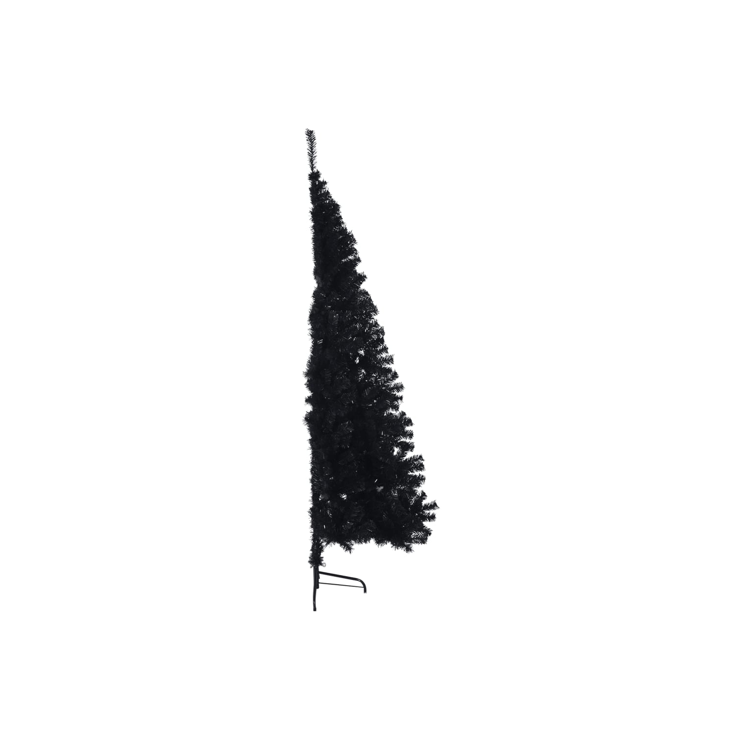 vidaXL Artificial Half Christmas Tree with Stand Black 240 cm PVC