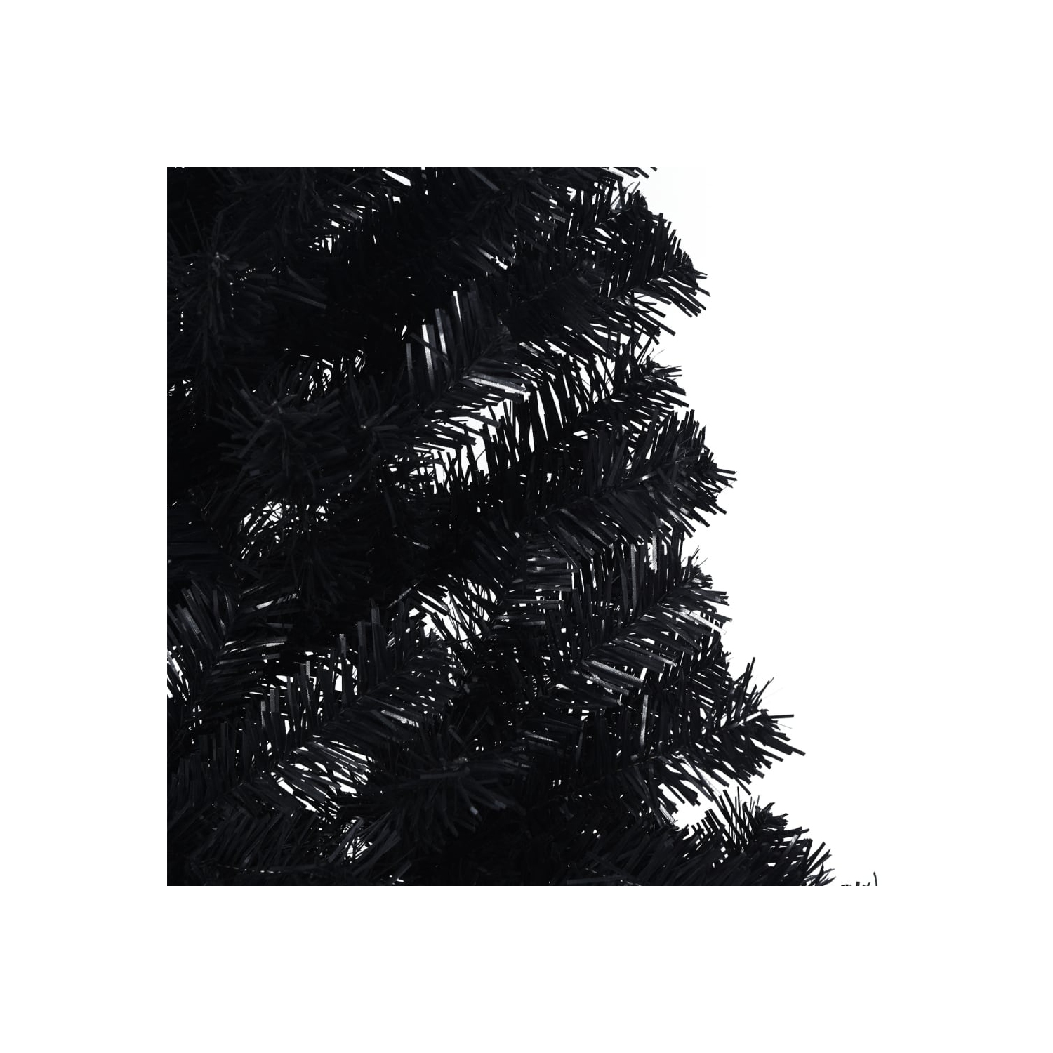 vidaXL Artificial Half Christmas Tree with Stand Black 240 cm PVC