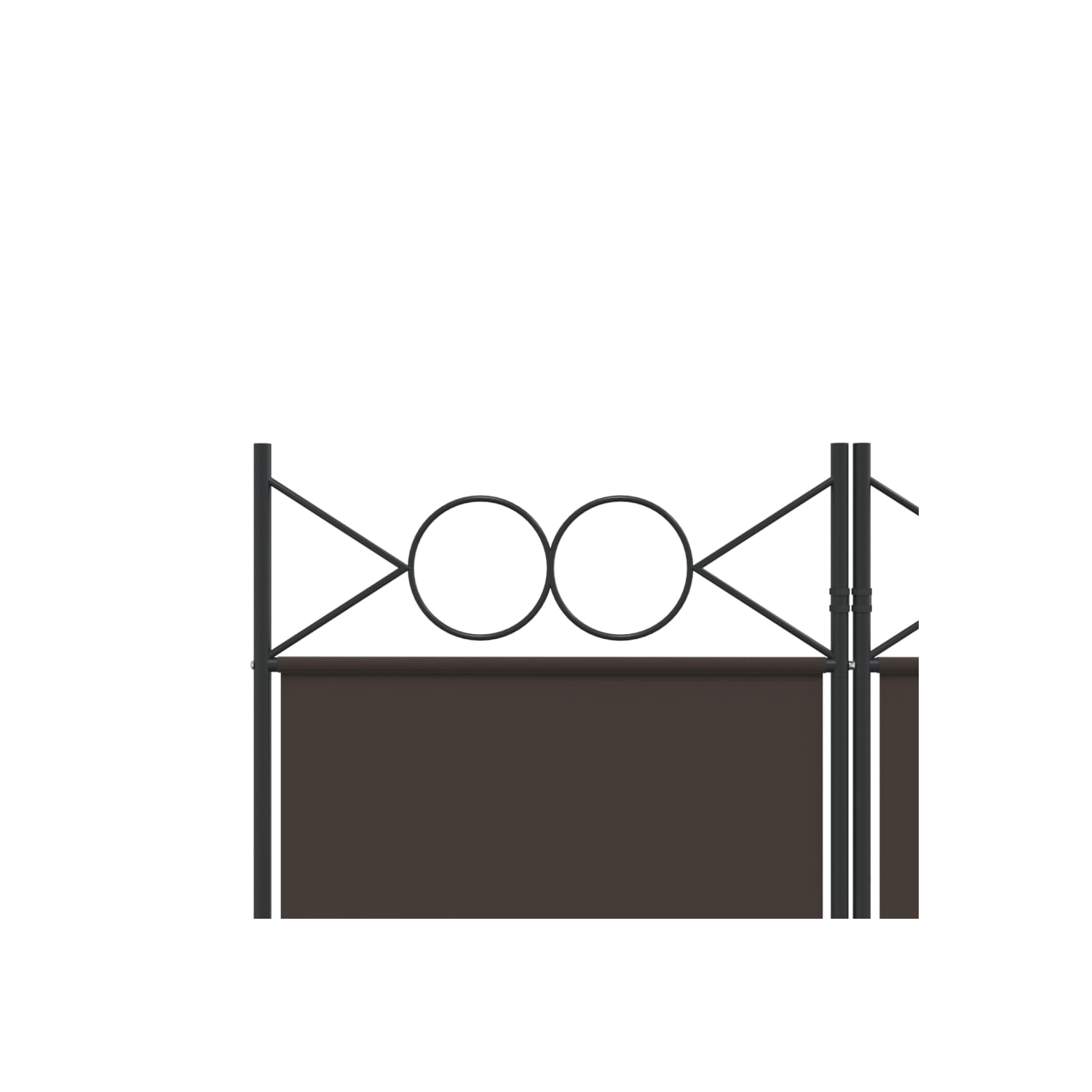 vidaXL 5-Panel Room Divider Brown 200x220 cm Fabric
