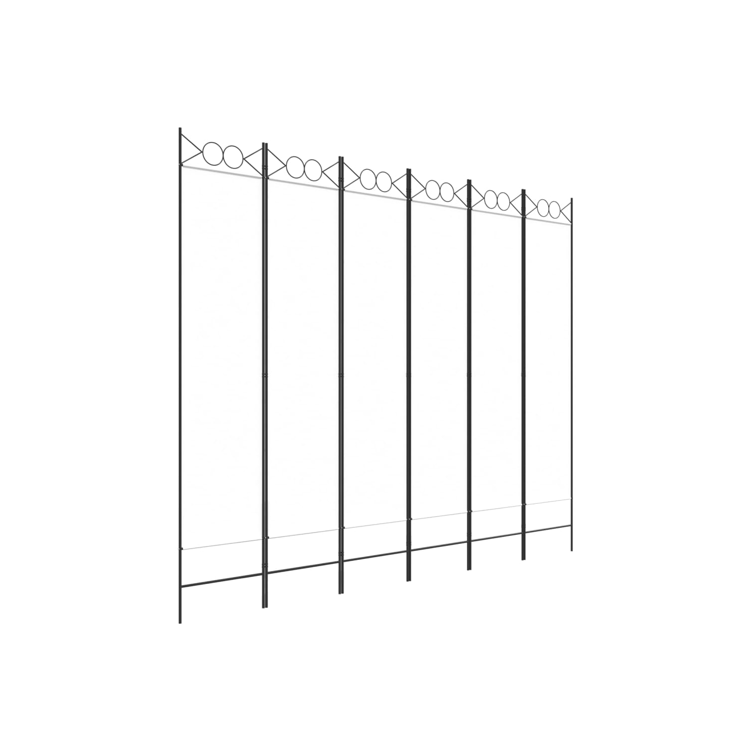VidaXL séparateur de pièce à 6 panneaux blanc 240x200&nbsp;cm tissu