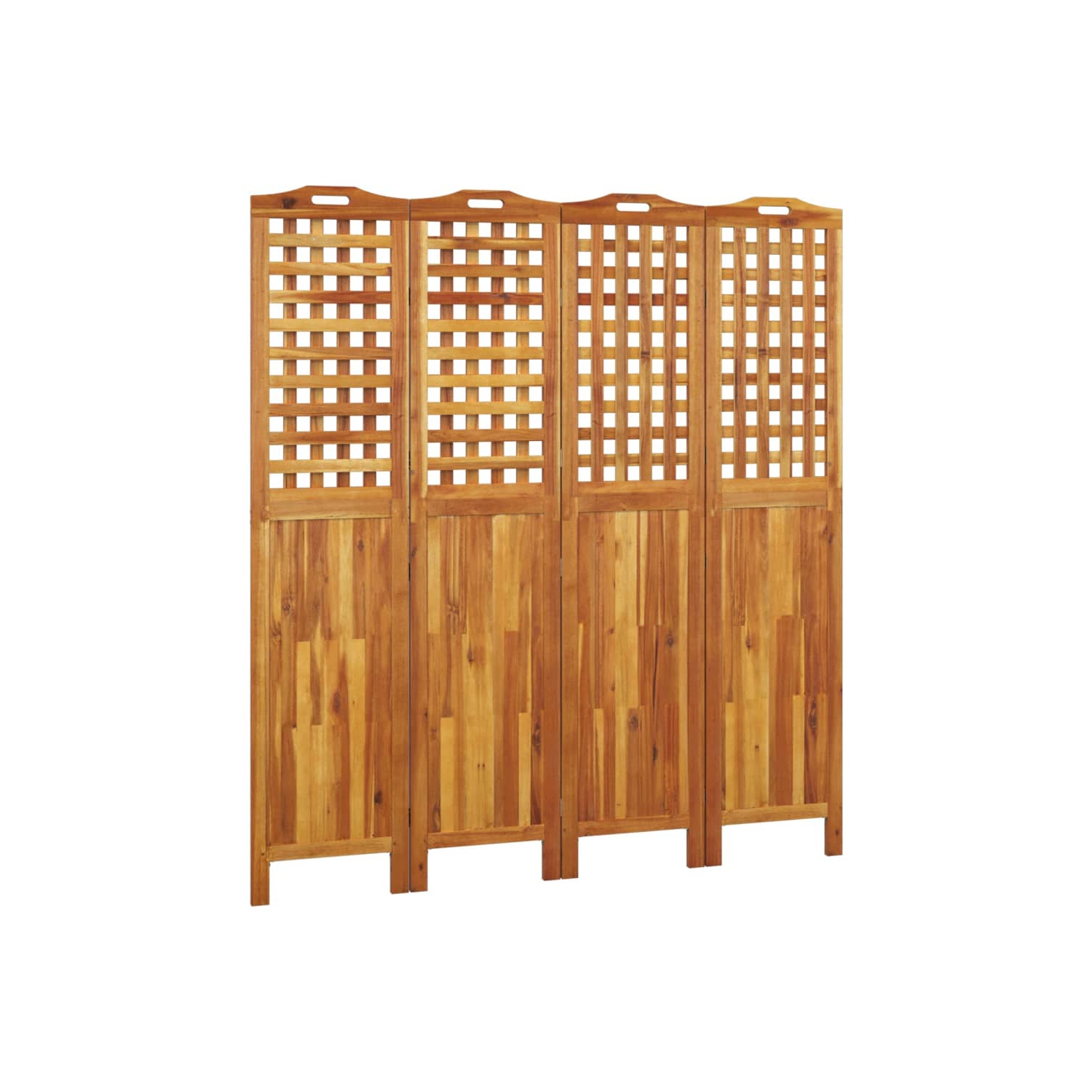 vidaXL 4-Panel Room Divider 162x2x180 cm Solid Wood Acacia