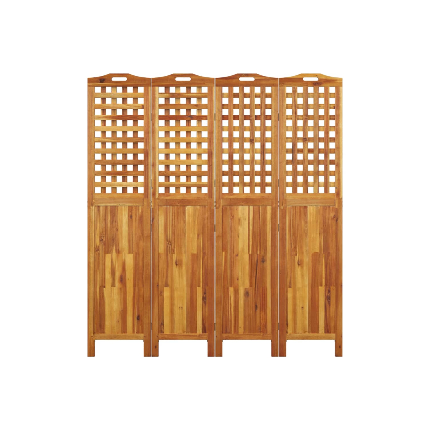 vidaXL 4-Panel Room Divider 162x2x180 cm Solid Wood Acacia