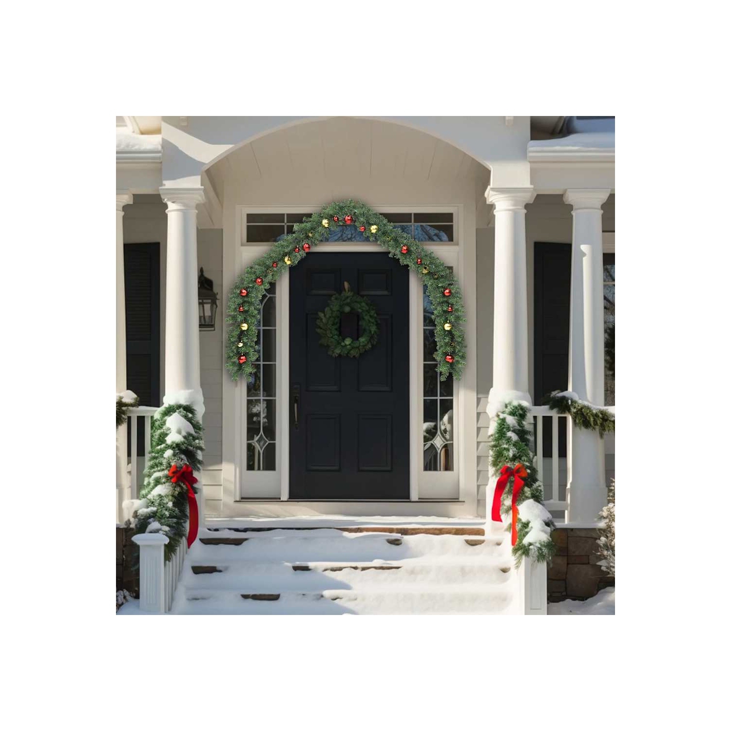 vidaXL Christmas Garland Decorated with Baubles 5 m