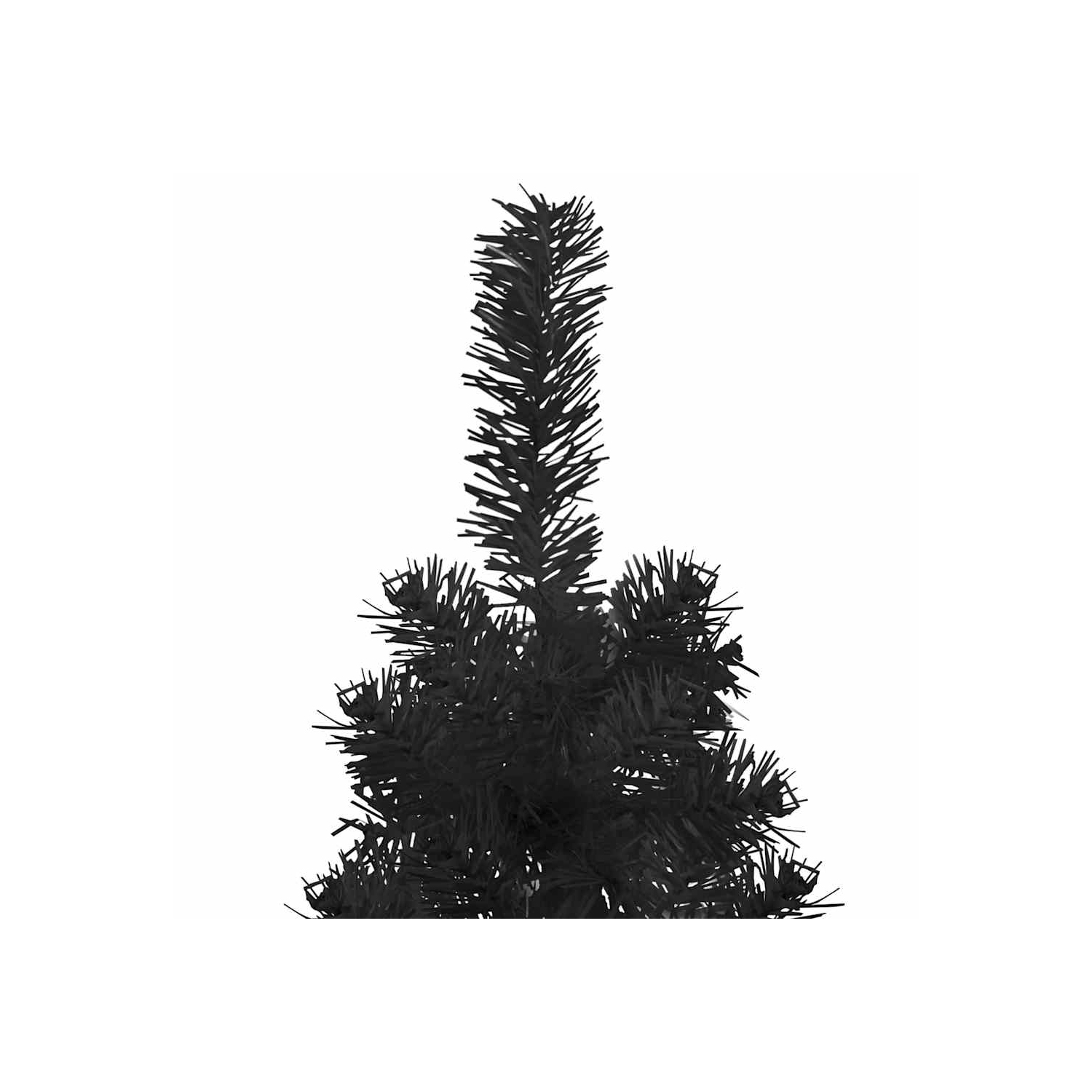vidaXL Slim Artificial Half Christmas Tree with Stand Black 180 cm