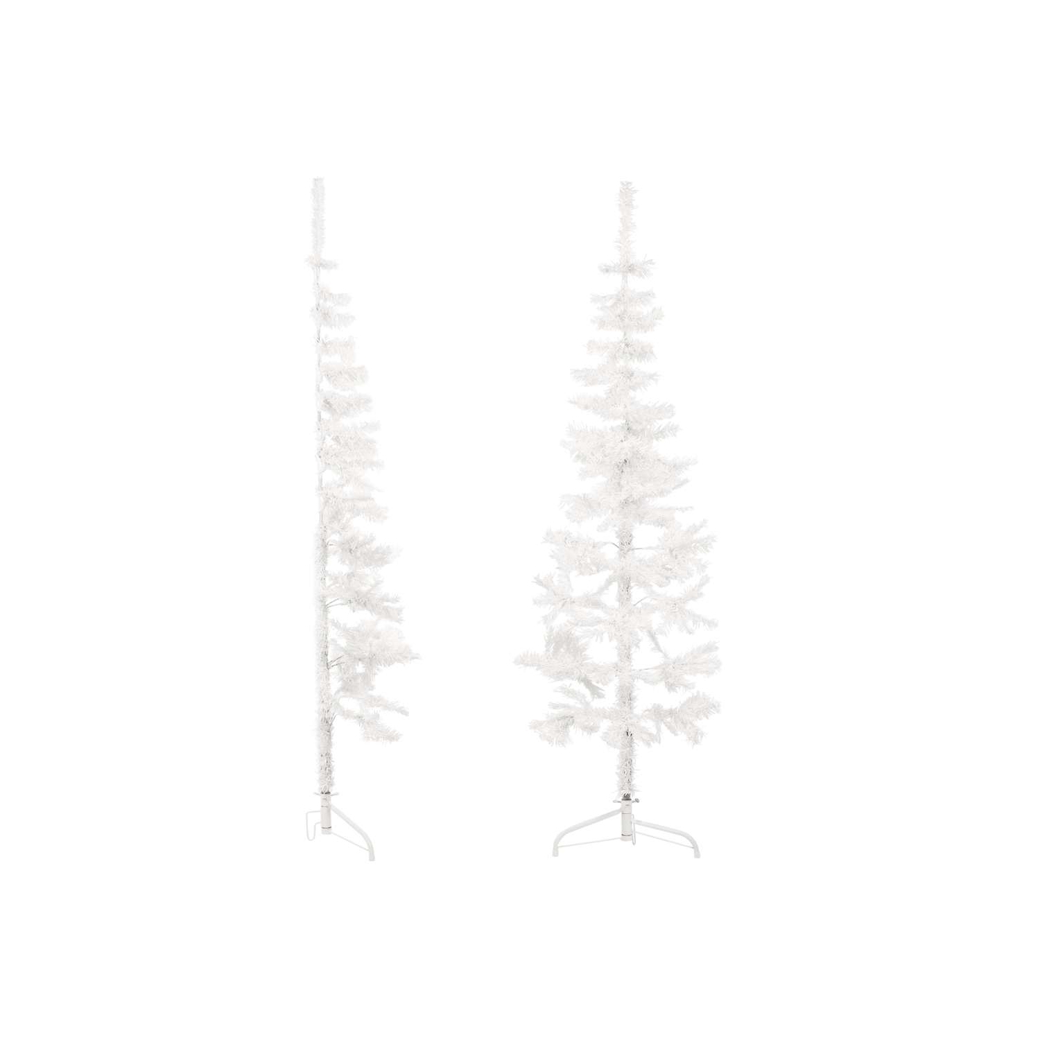 vidaXL Slim Artificial Half Christmas Tree with Stand White 150 cm