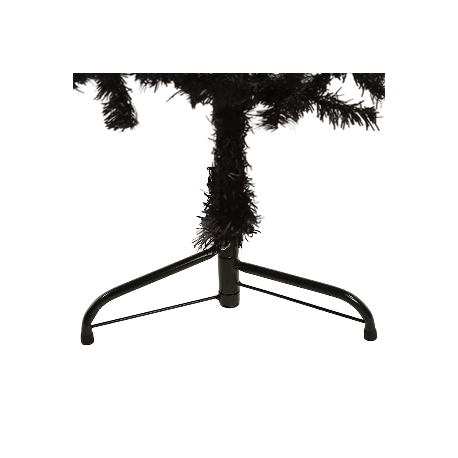 vidaXL Slim Artificial Half Christmas Tree with Stand Black 120 cm