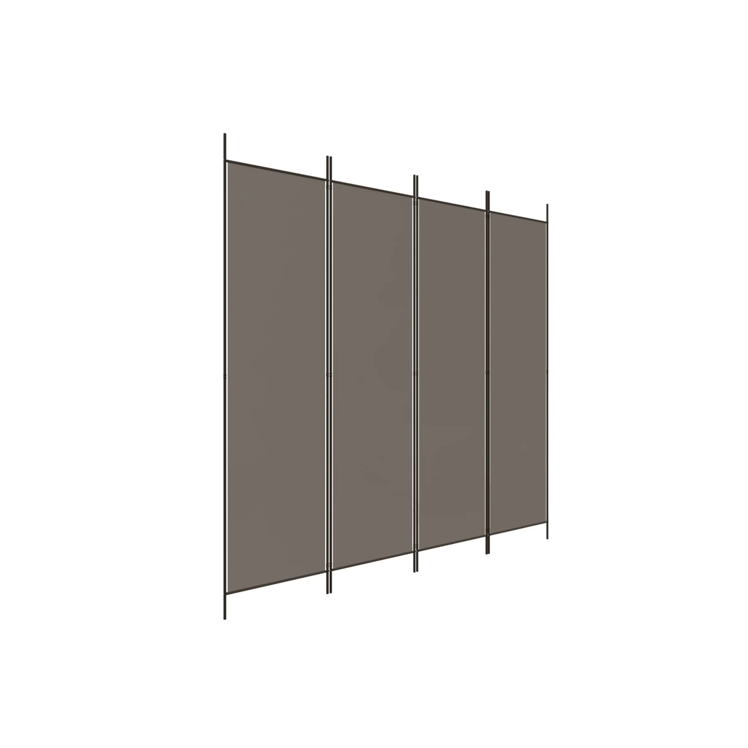vidaXL 4-Panel Room Divider Anthracite 200x200 cm Fabric