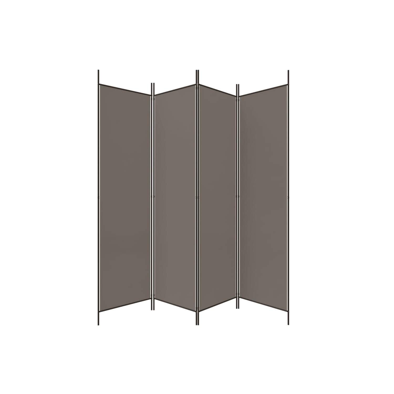 vidaXL 4-Panel Room Divider Anthracite 200x200 cm Fabric
