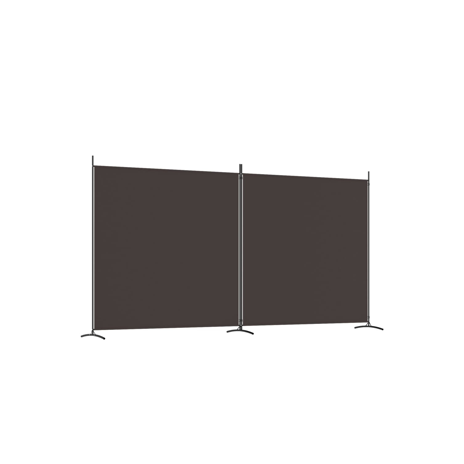 vidaXL 2-Panel Room Divider Brown 348x180 cm Fabric