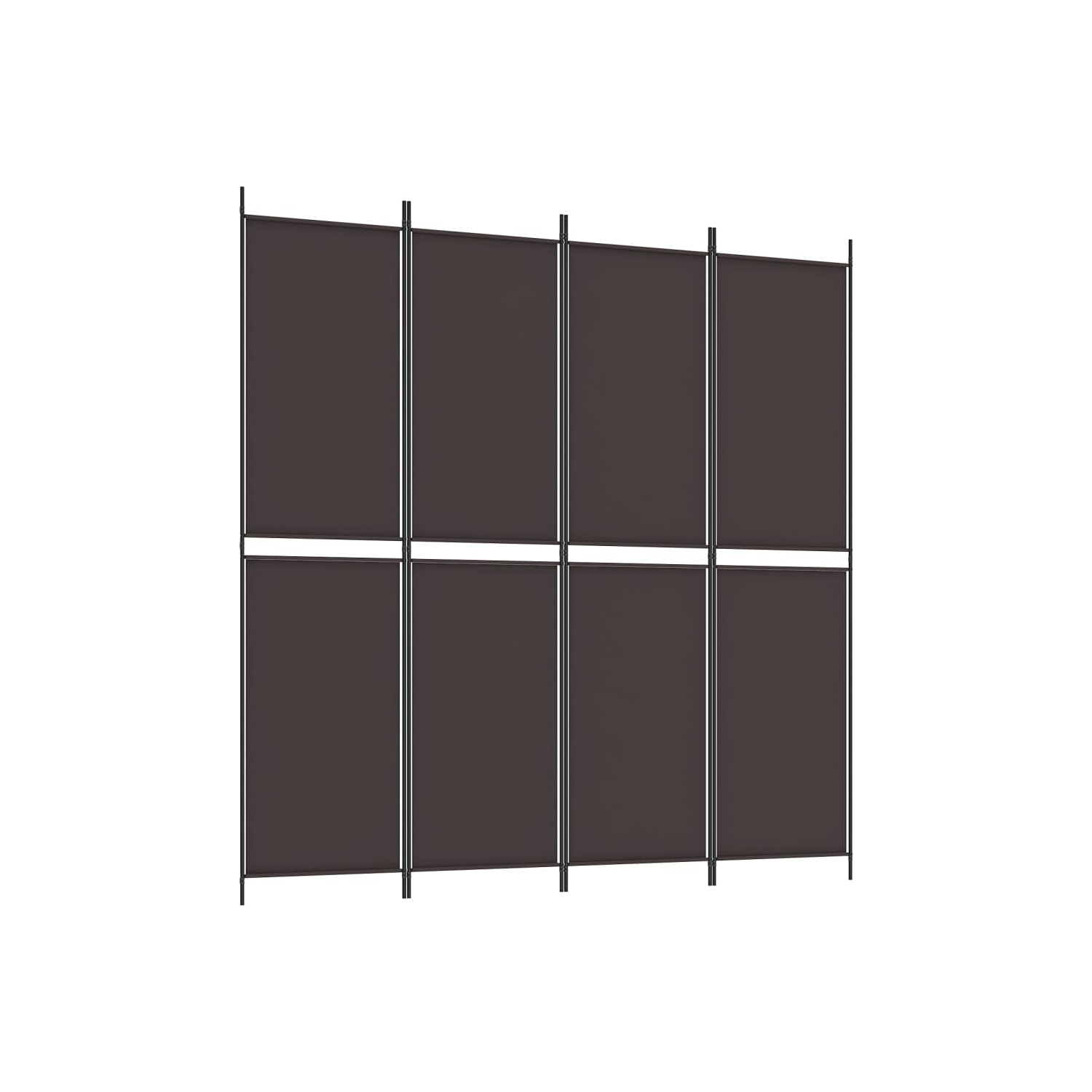 vidaXL 4-Panel Room Divider Brown 200x200 cm Fabric