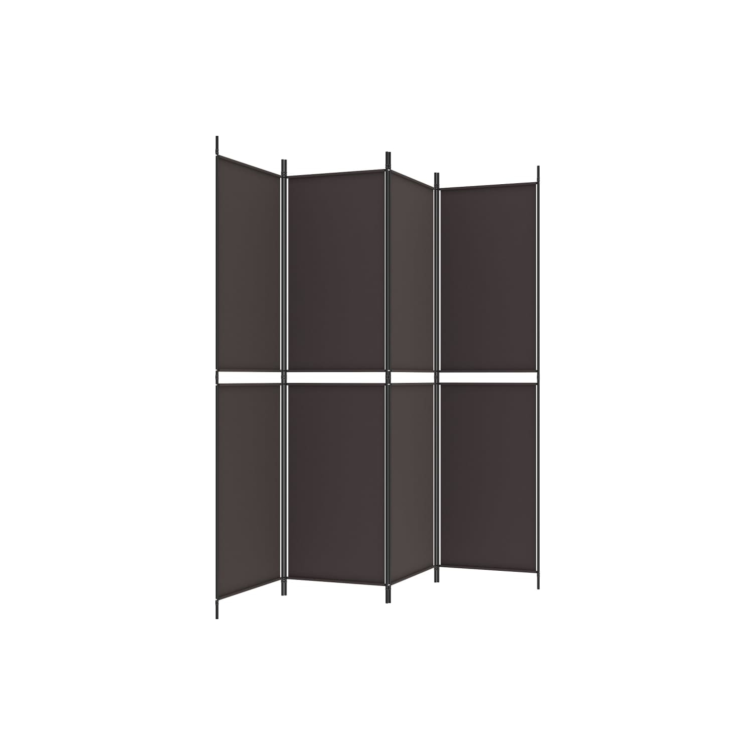 vidaXL 4-Panel Room Divider Brown 200x200 cm Fabric