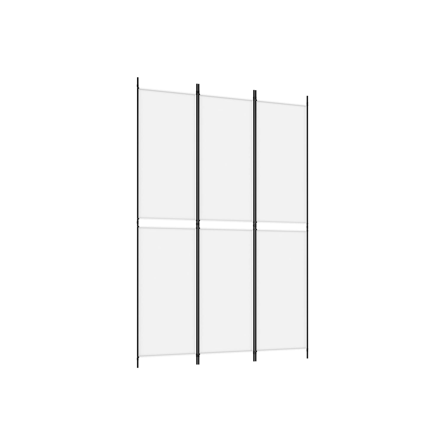 vidaXL 3-Panel Room Divider White 150x220 cm Fabric