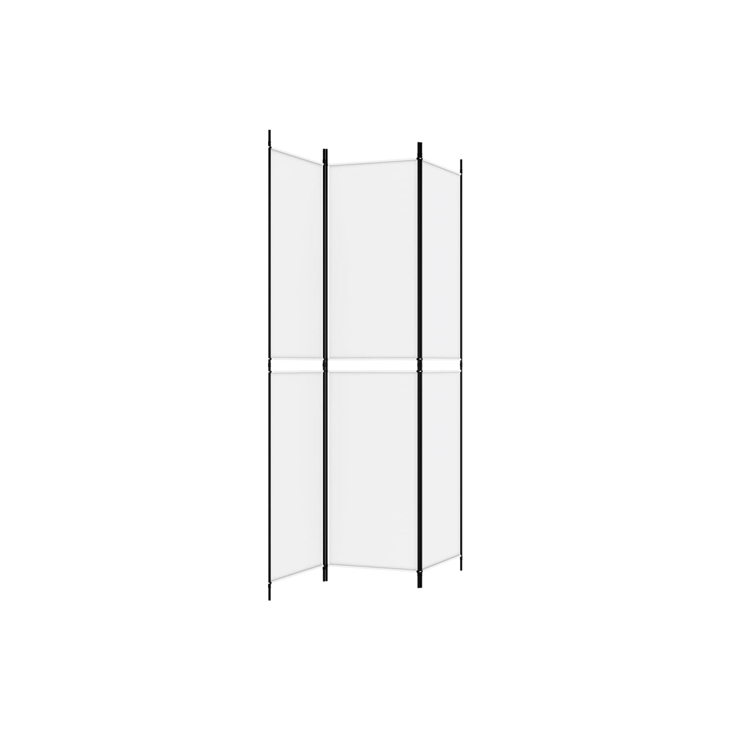 vidaXL 3-Panel Room Divider White 150x220 cm Fabric