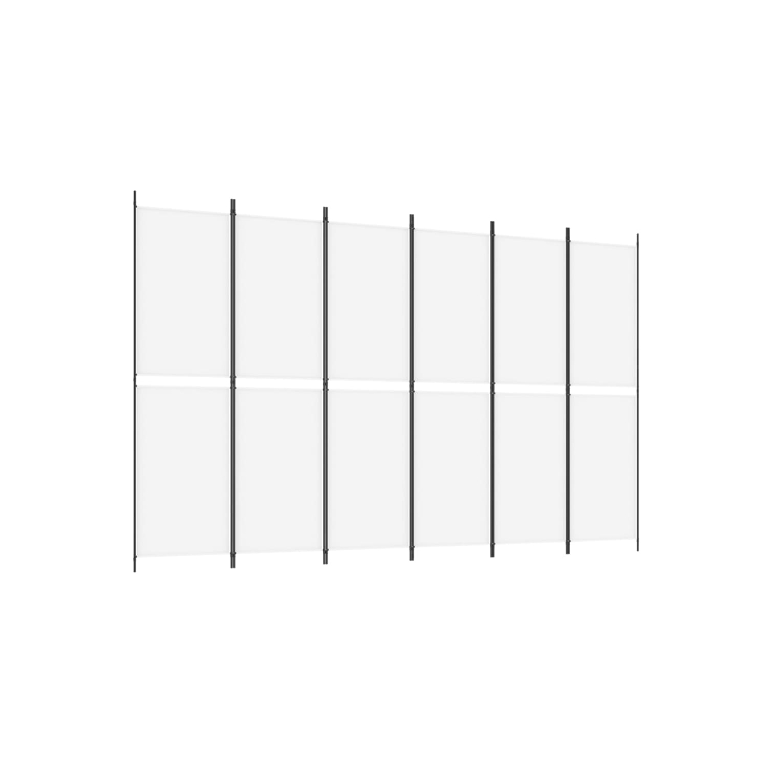 VidaXL – séparateur de pièce à 6 panneaux, blanc, 300 x 200&nbsp;cm